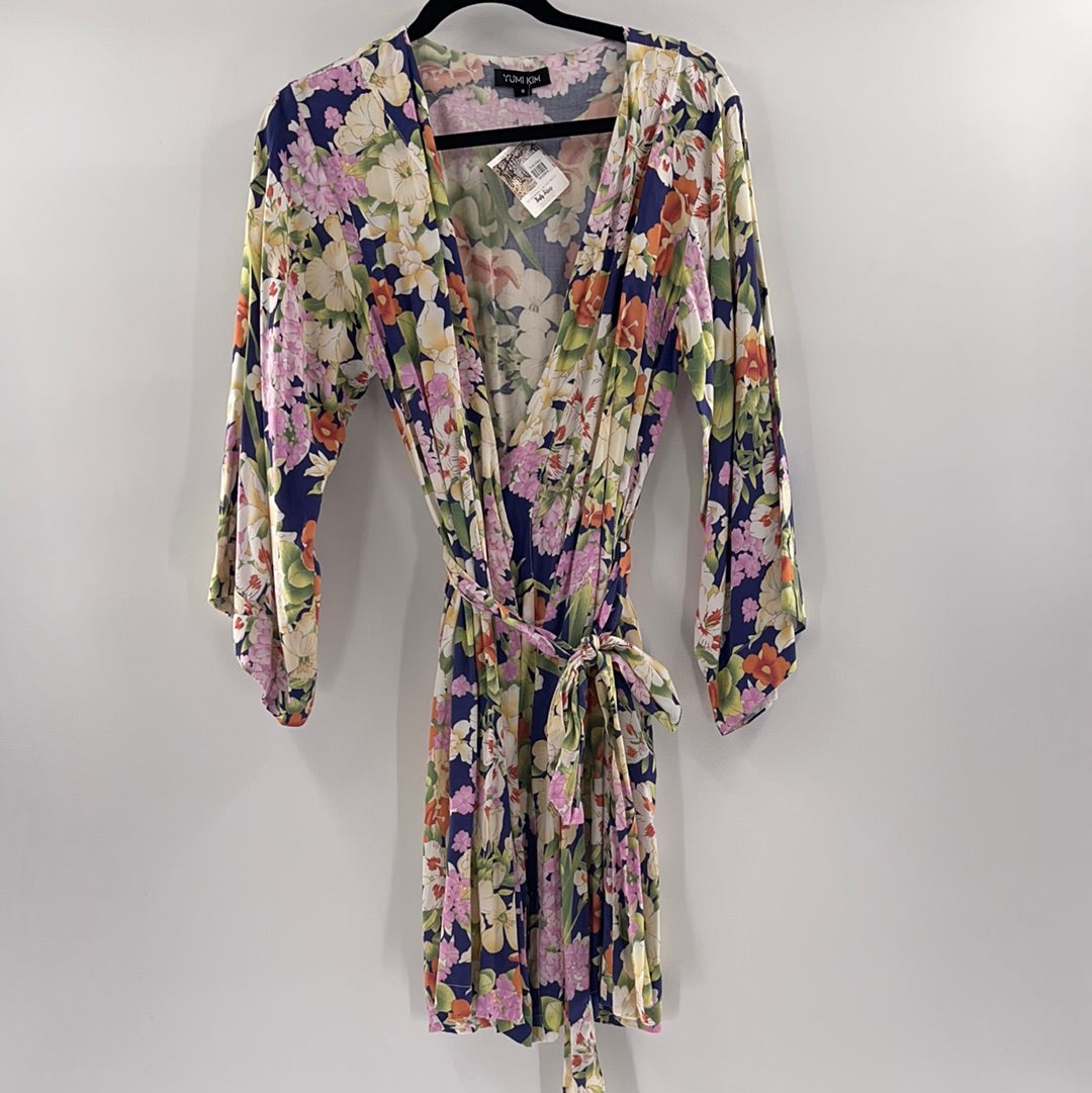 Yumi Kim Anthropologie - Robe / Dress / Overcoat / Kimono Flower Patterned Mini Dress (Size Small)