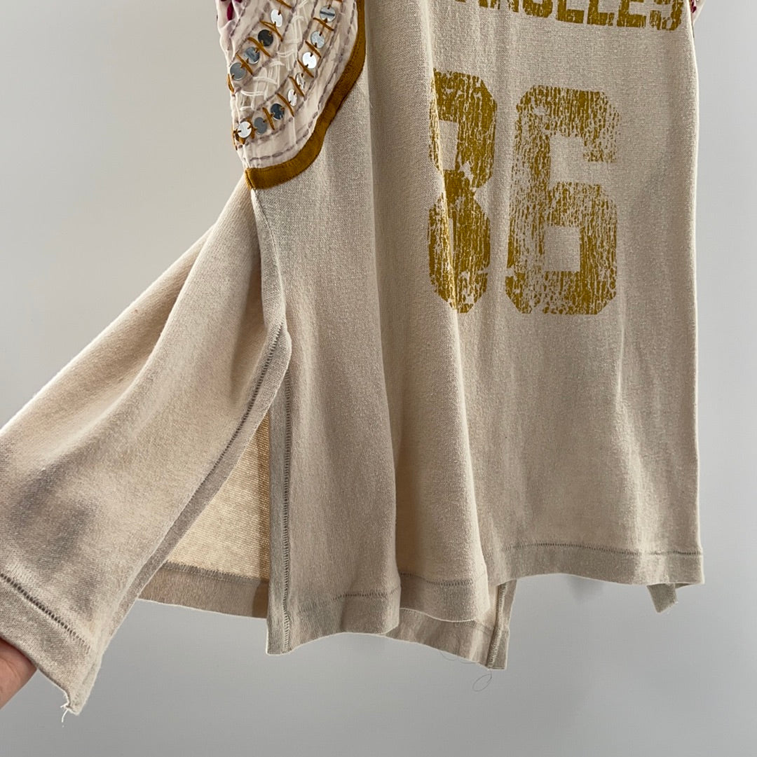 Free People Cotton Embellished Jersey