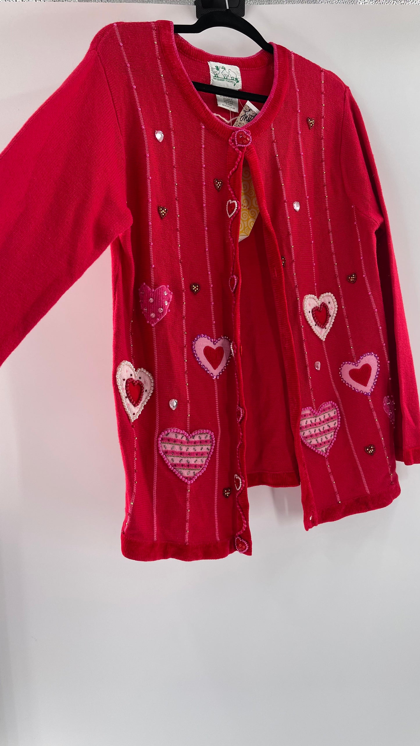 Vintage The Quacker Factory HeartThrob Cardigan