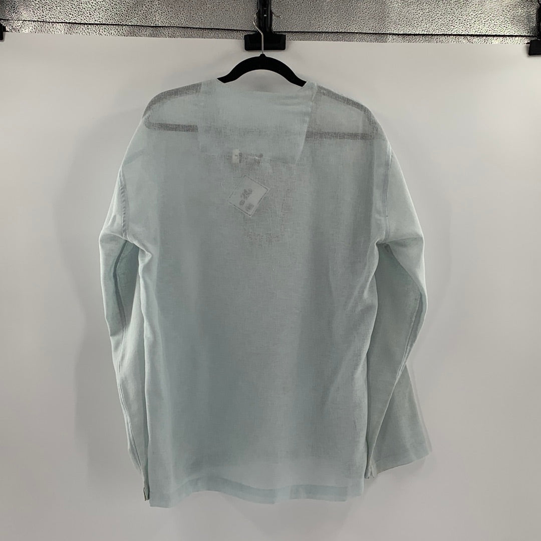 Powder Blue Linen Tunic (M)