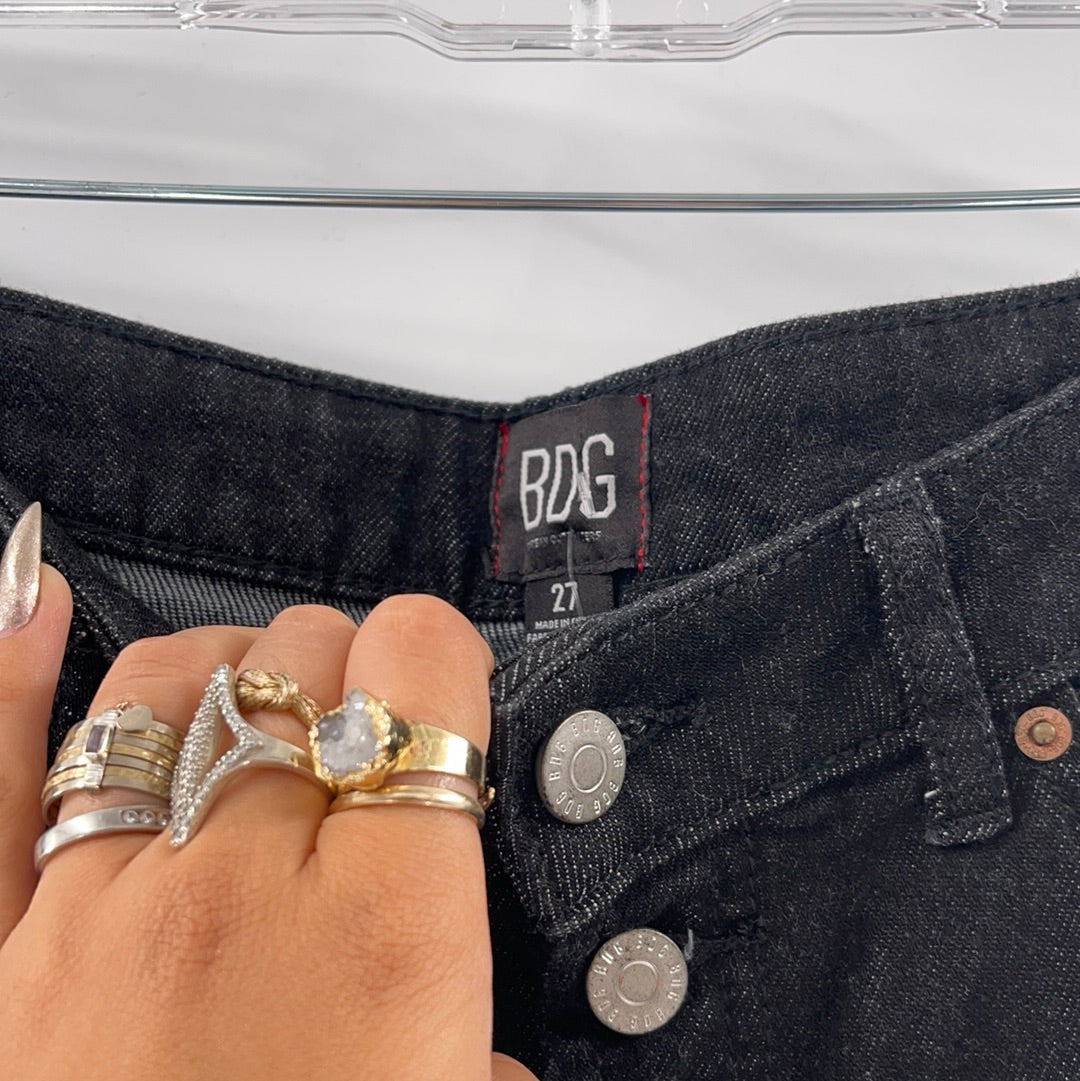 BDG Multiple Button Up Black Jeans (Size 27)