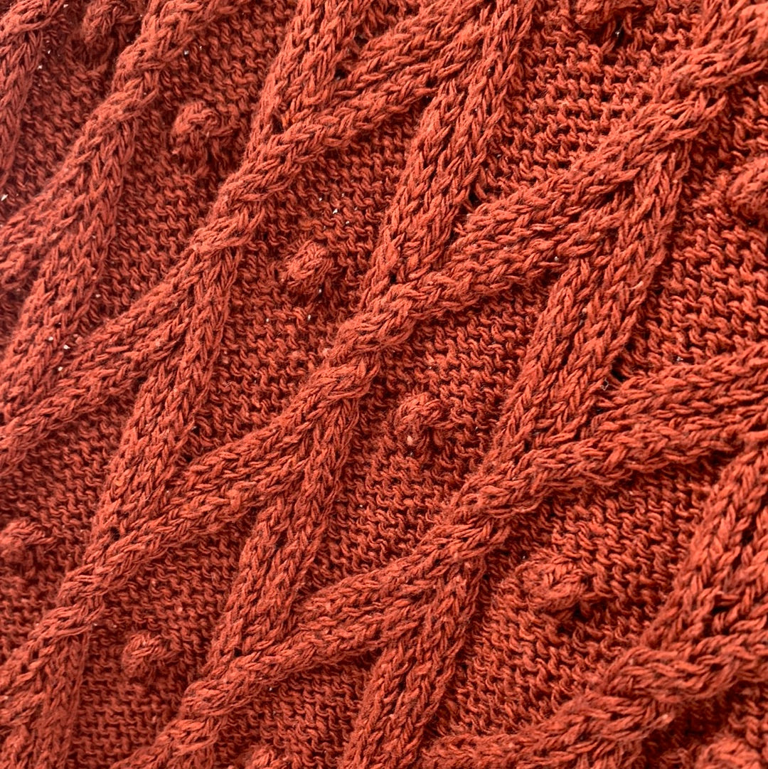 Free People Burnt Orange Cable Knit Maxi (XS)