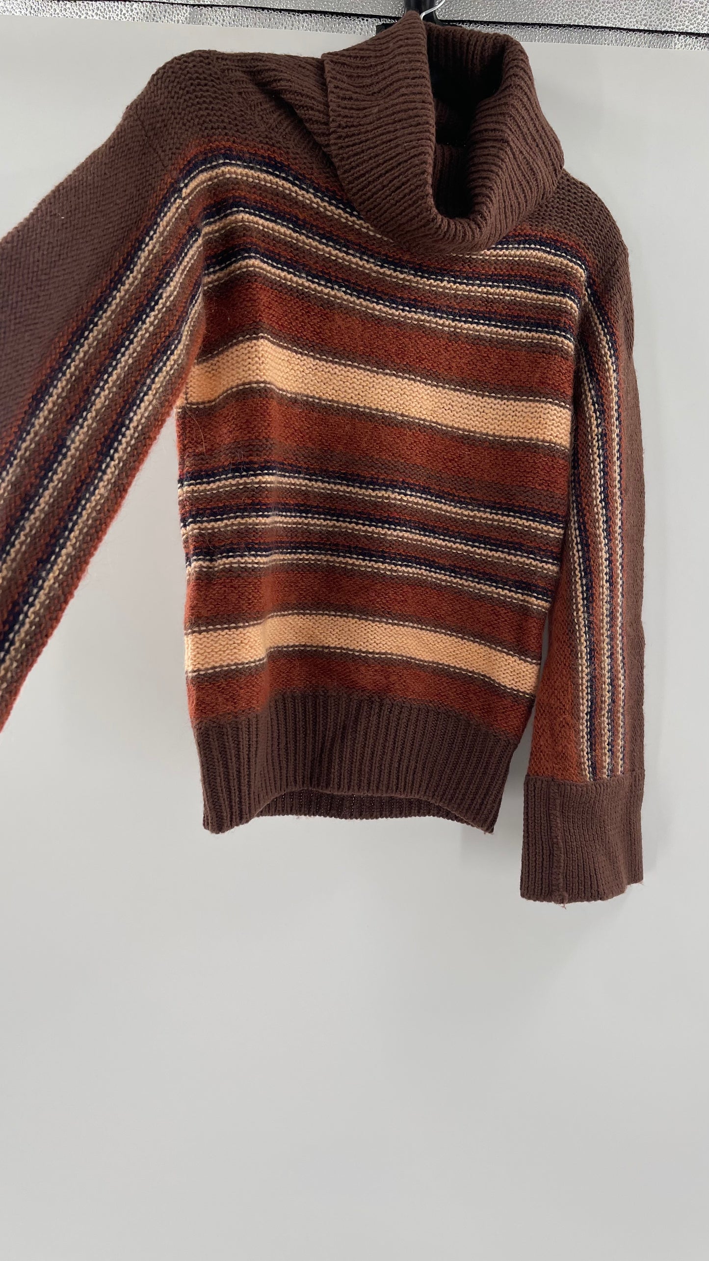 GALMILA Anthropologie Brown Striped Sweater (Medium)