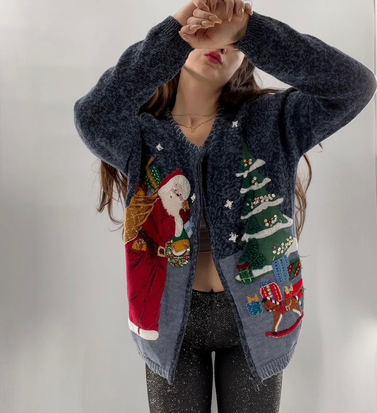 Urban Outfitters Santa Baby Holiday Cardigan (Medium)