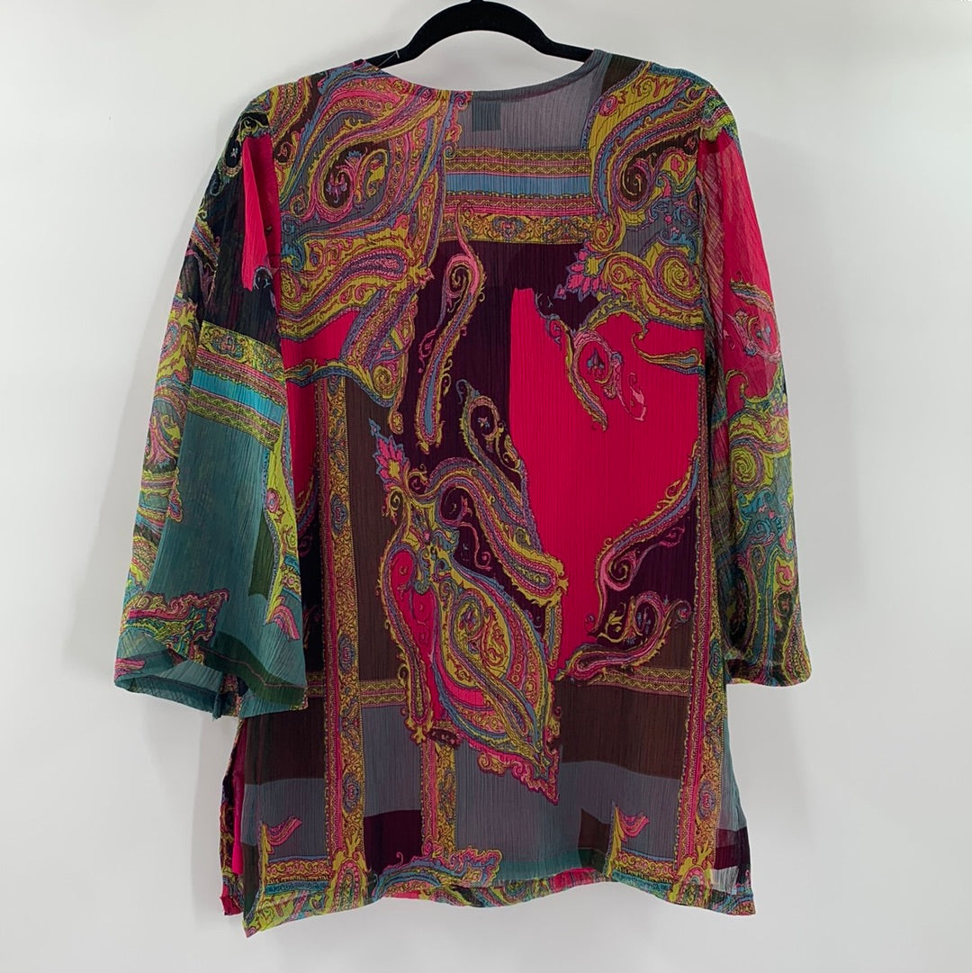 Silk Threads Paisley, Embellished Tunic (M)