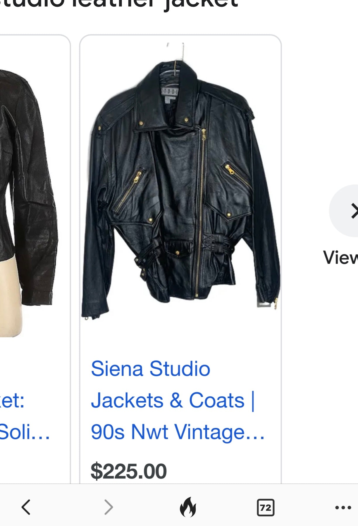 Vintage Studio Siena Leather Moto (Medium)