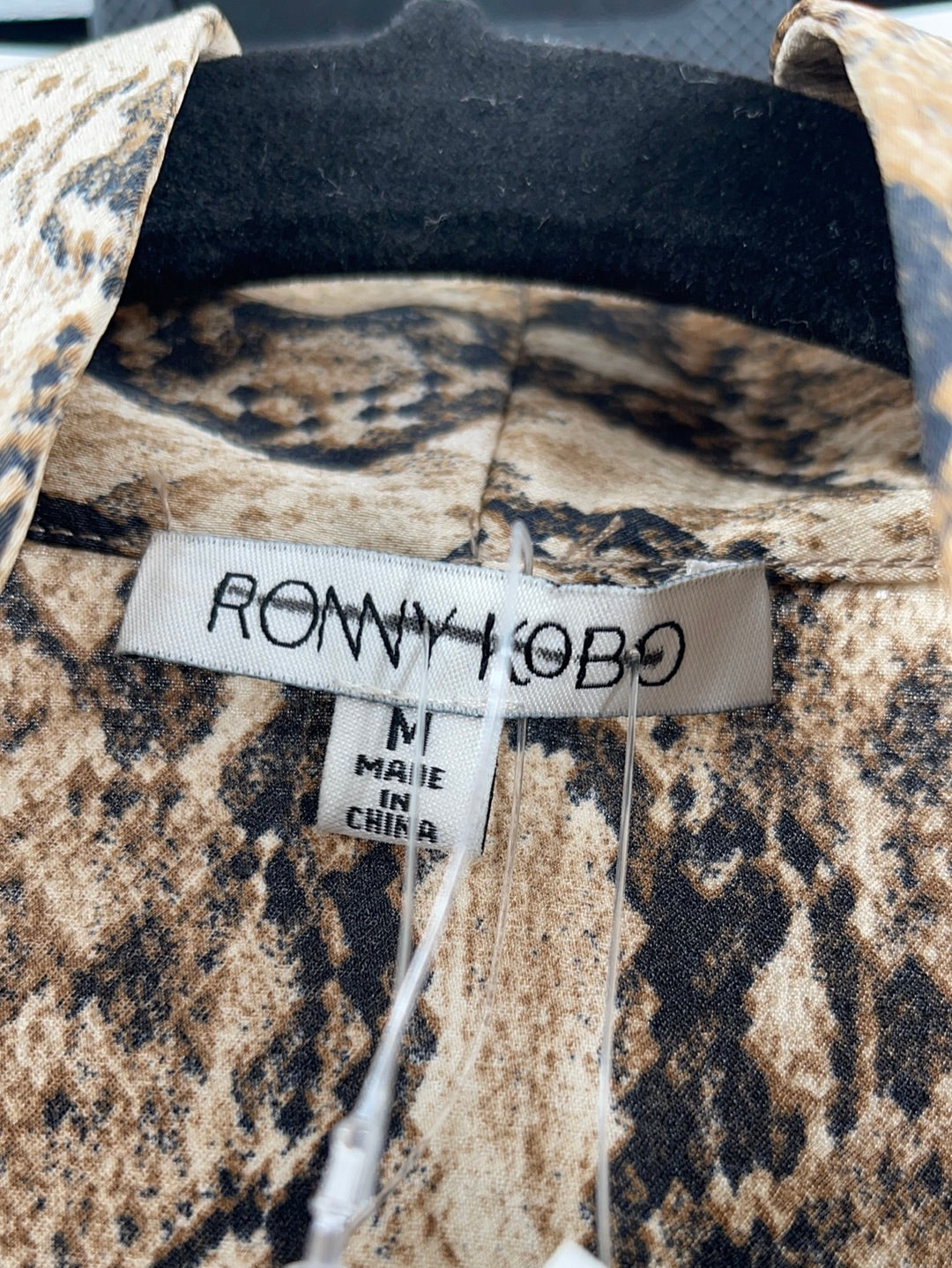 RONNY KOBO Snakeskin Print Blouse (M)