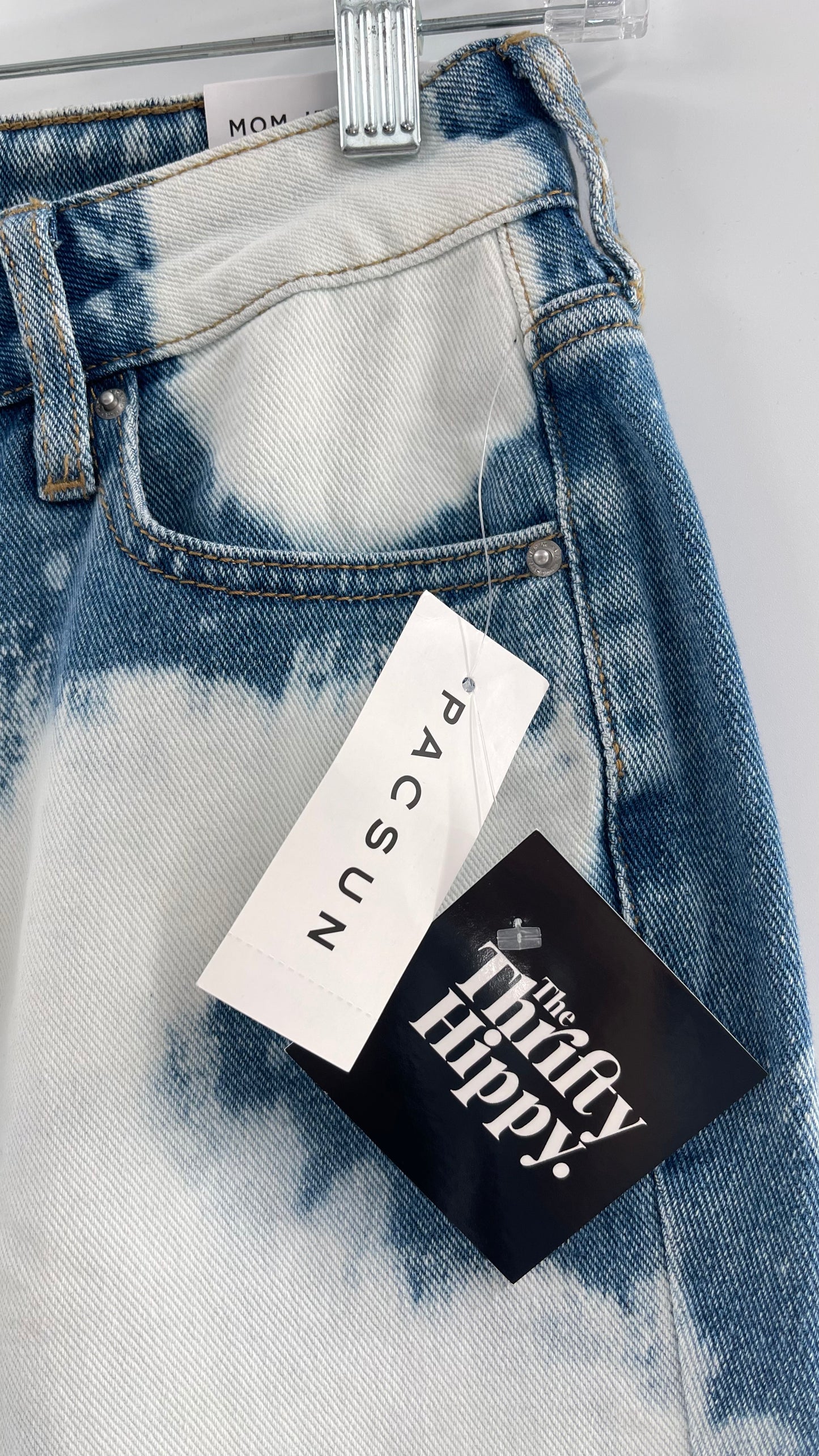 Pacsun Tie Dye Bleach Tagged Mom Jeans (24)