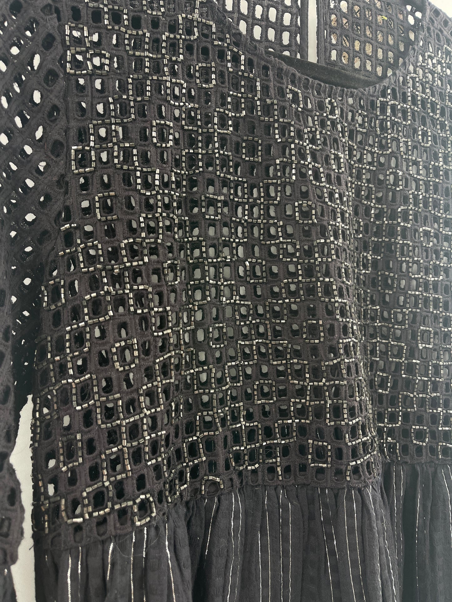 Anthropologie Embellished Mesh Top(S)