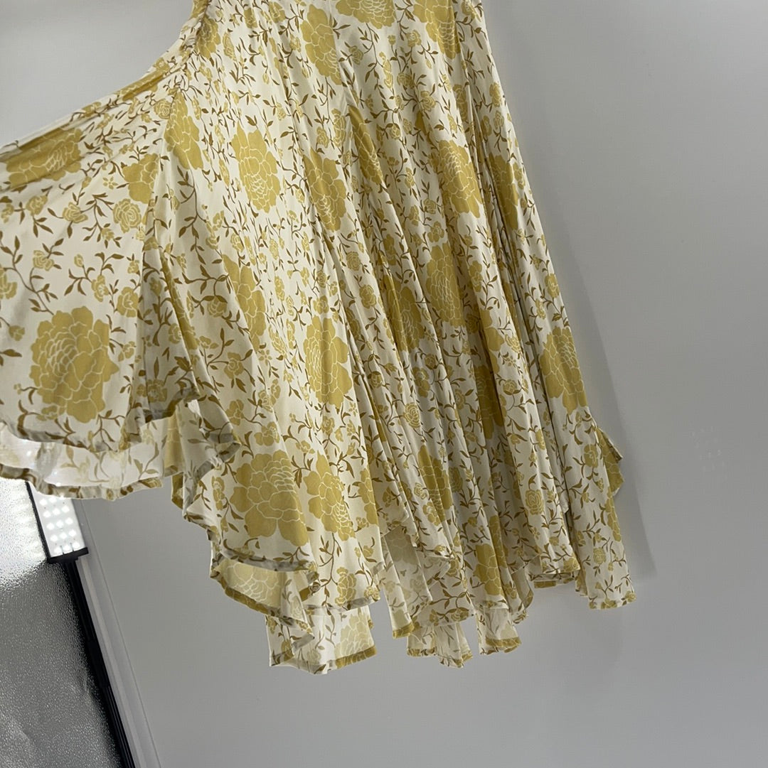 Skirt Novella Royale Yellow Floral Print (Size S)