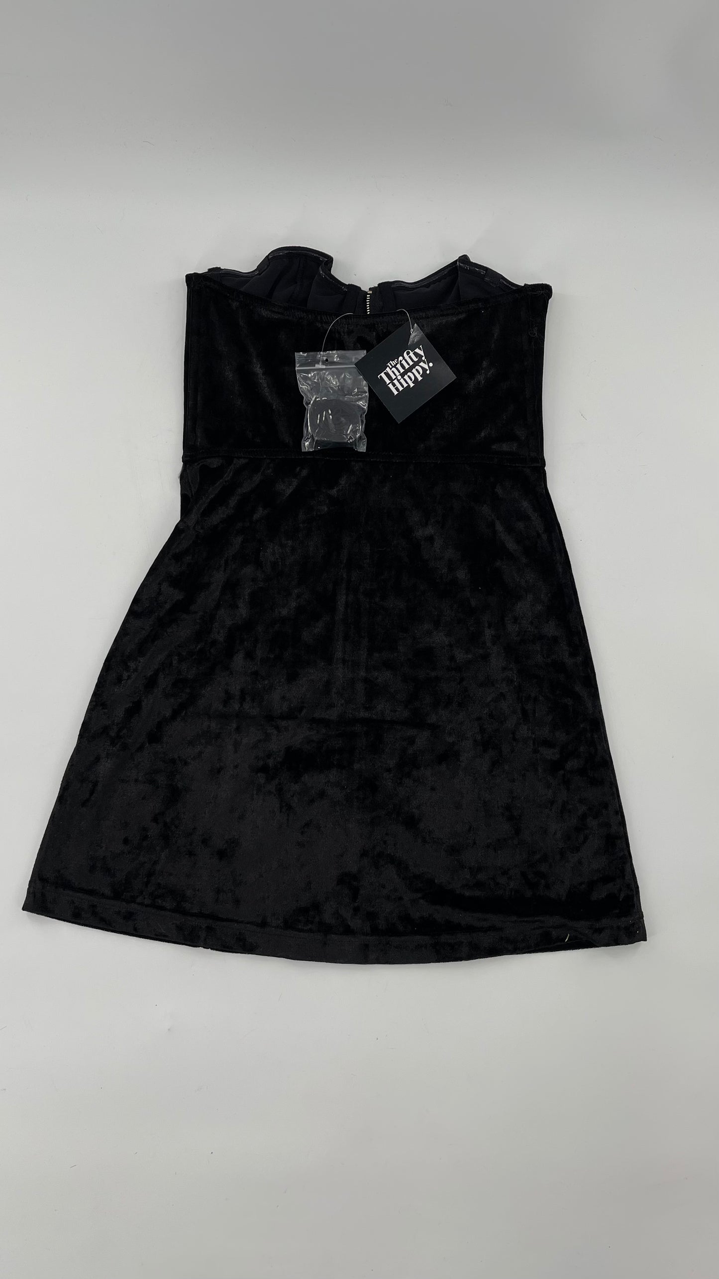 Black Urban Outfitters Zip Front Corset Dress (Large)