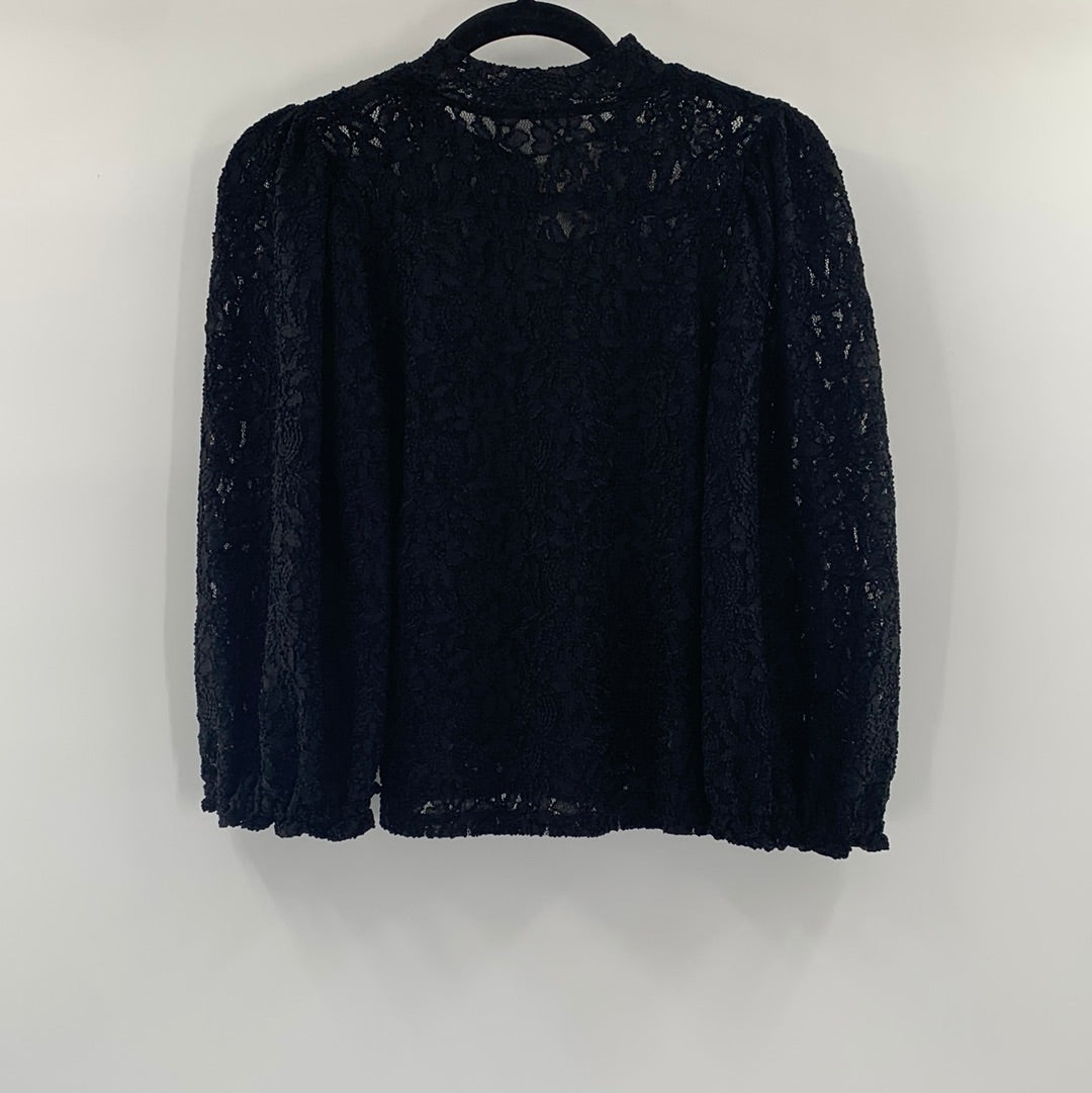 Free People black lace turtle neck (XS)