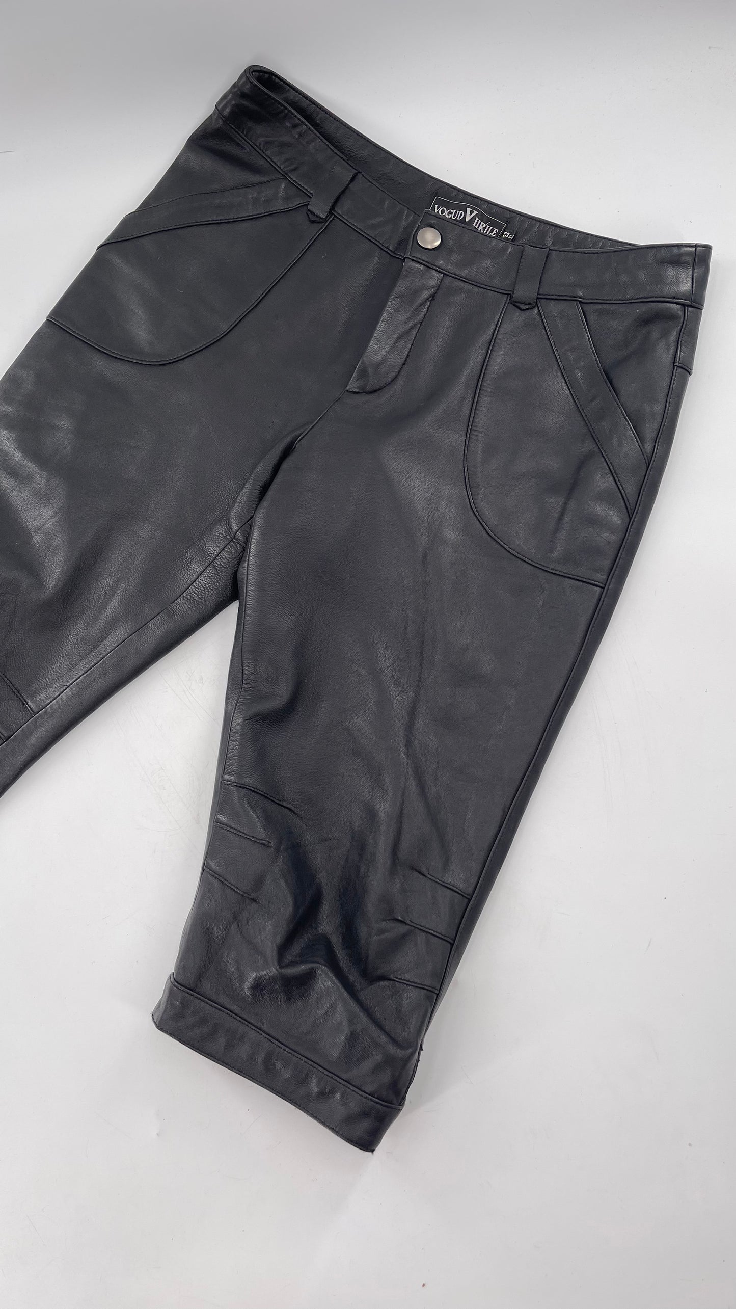 VOGUD VIRILE 100% Sheepskin Leather Bermudas (22XL)