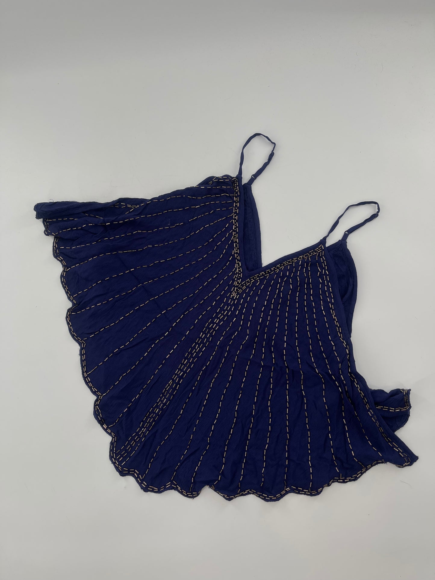 Free People Navy Beaded Tank (XS)