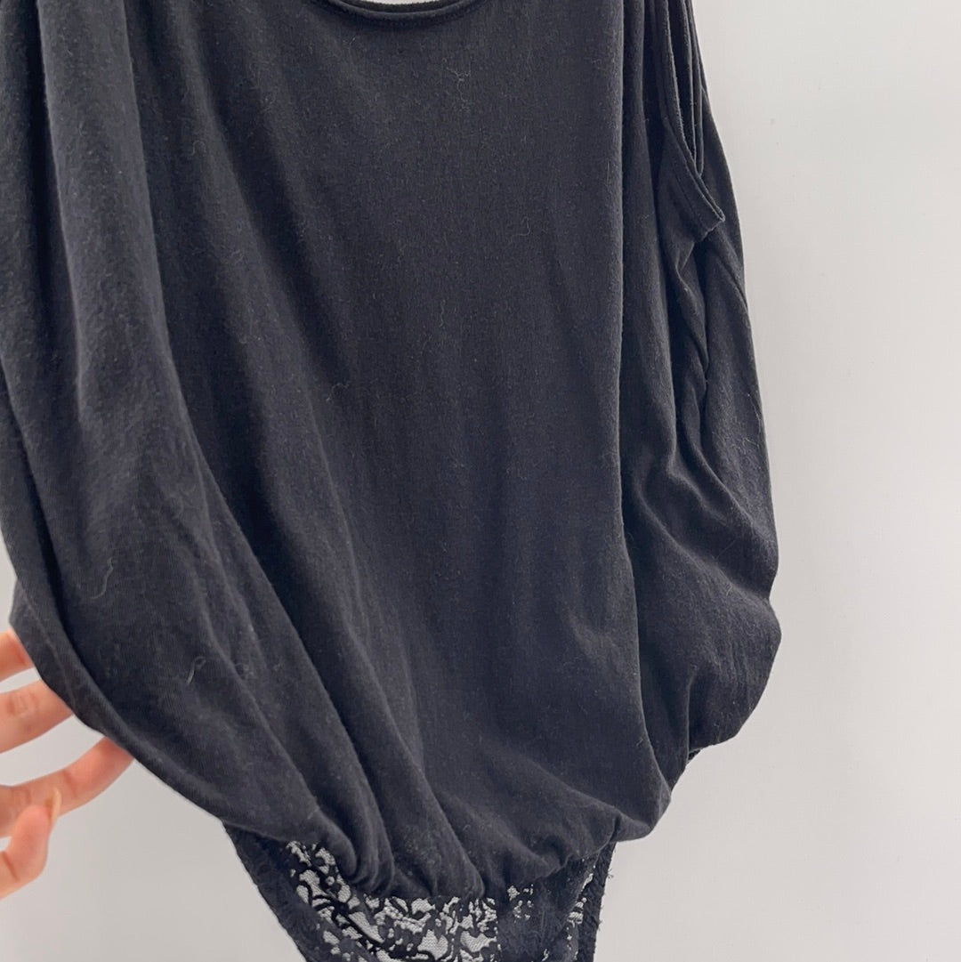 Intimately Free People Black Jersey Bodysuit (M)