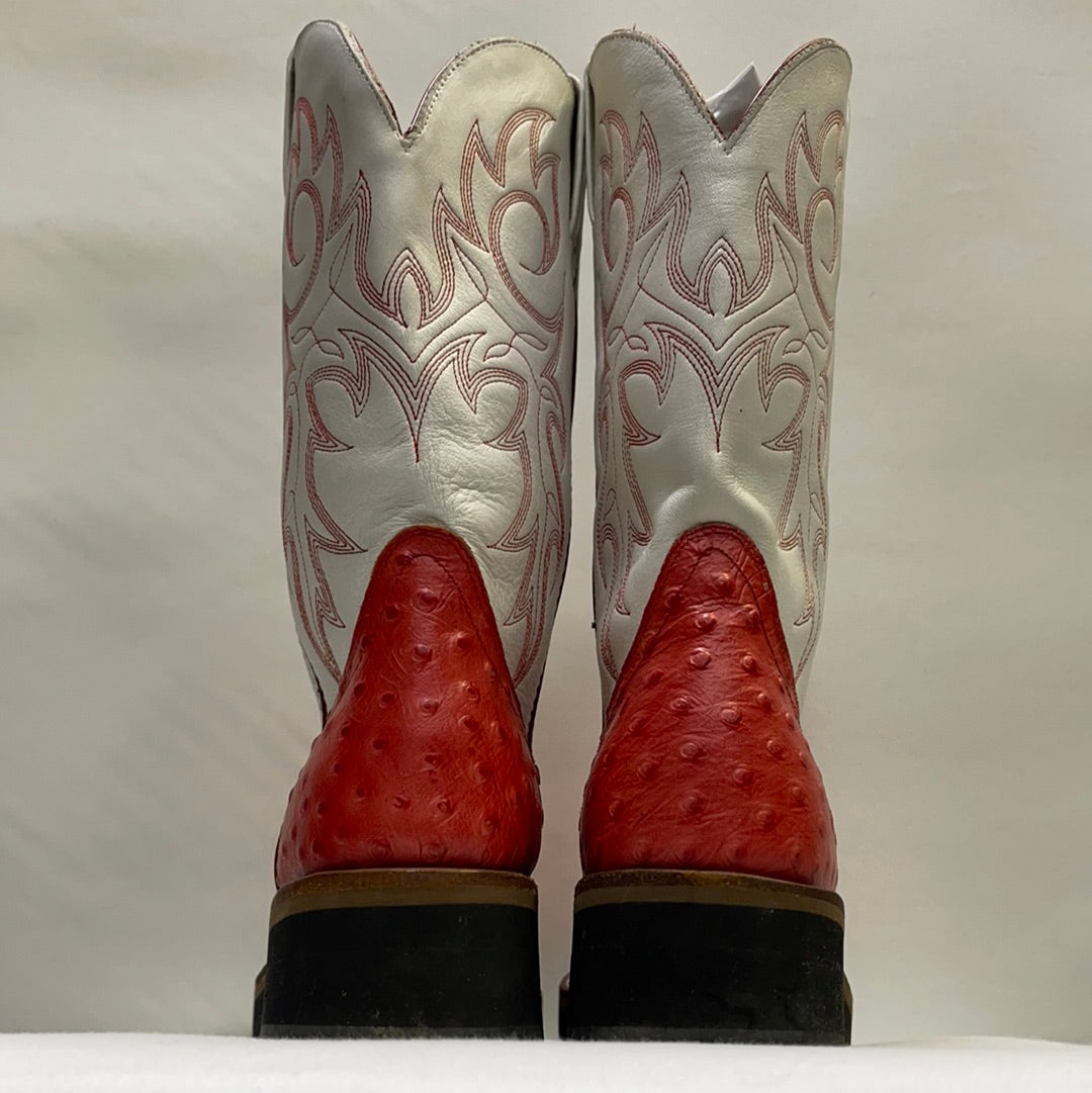 Durango Leather Boots Full Quill Ostrich Boots Vintage