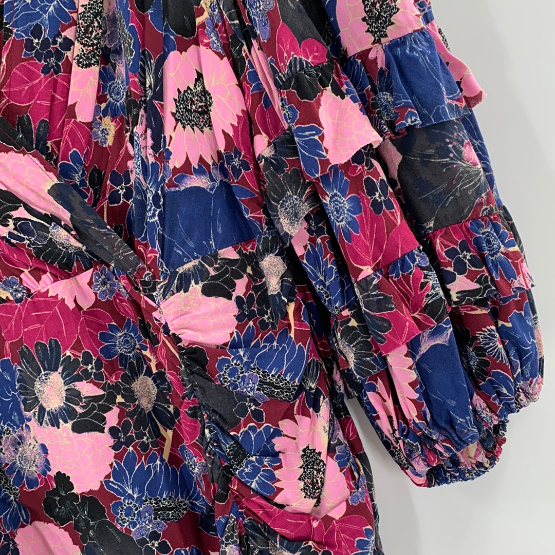 Free People Purple Floral Midi Dress (2)