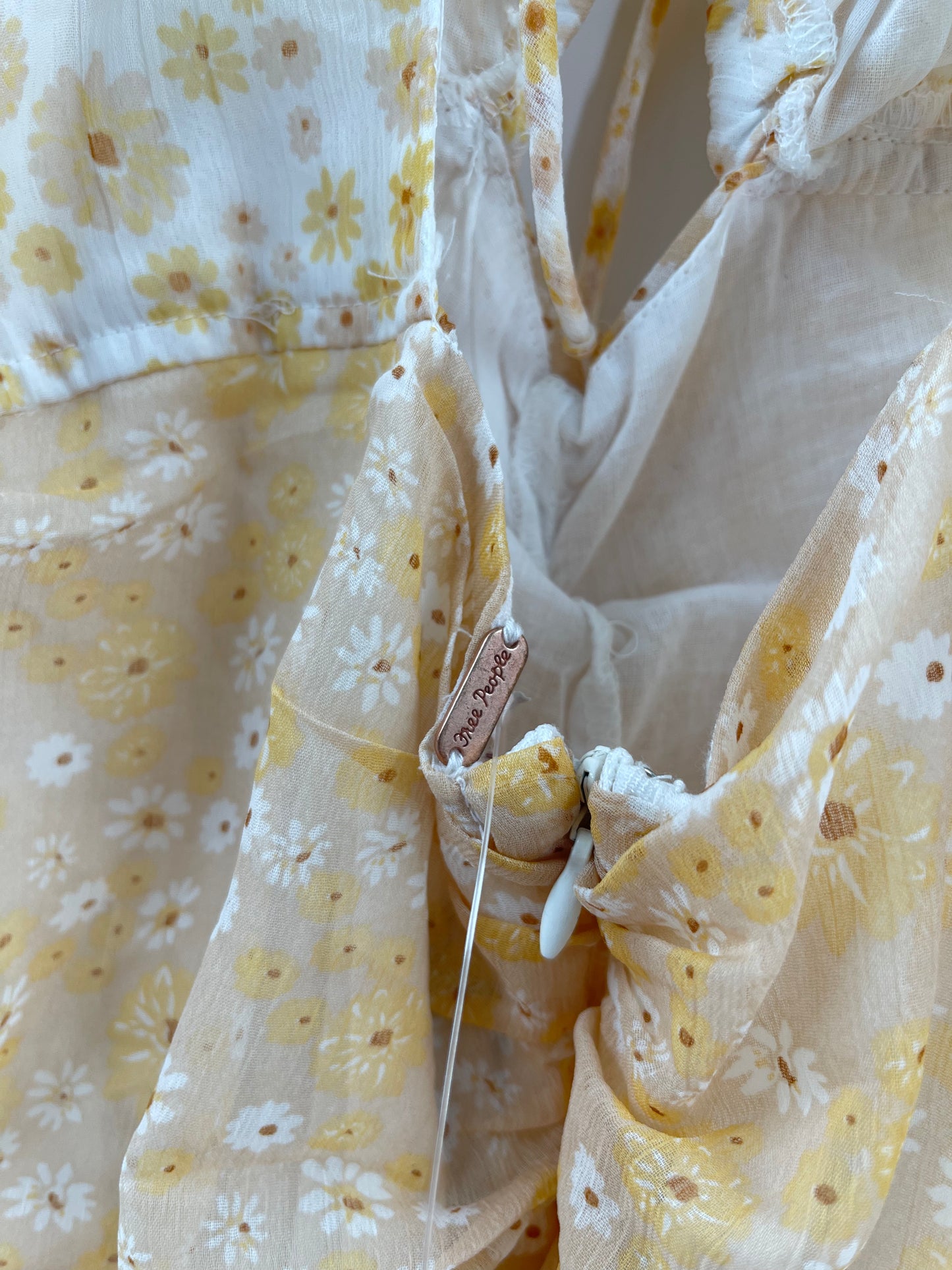 Free People Tessa Ruched Daisy Dress (Large)