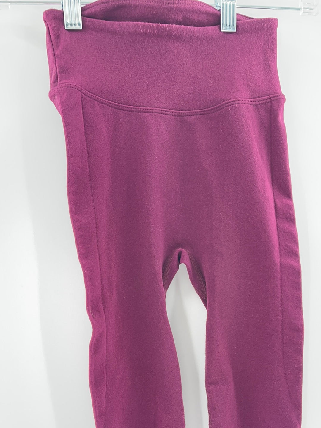 Free People Movement Dark Pink Self-Hem Leggings (Size XS)