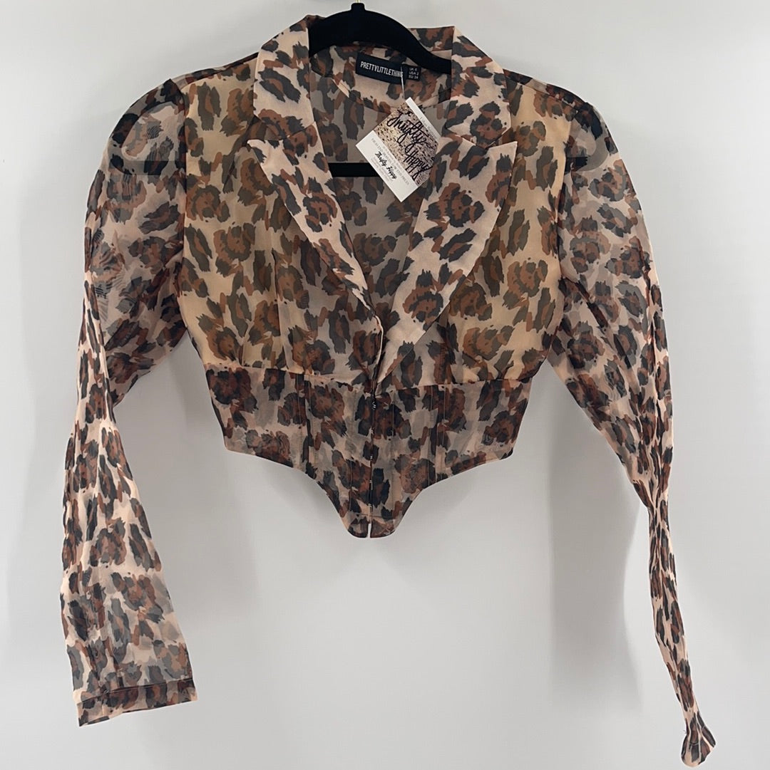 Pretty Little Thing Cheetah Corset Crop (2)