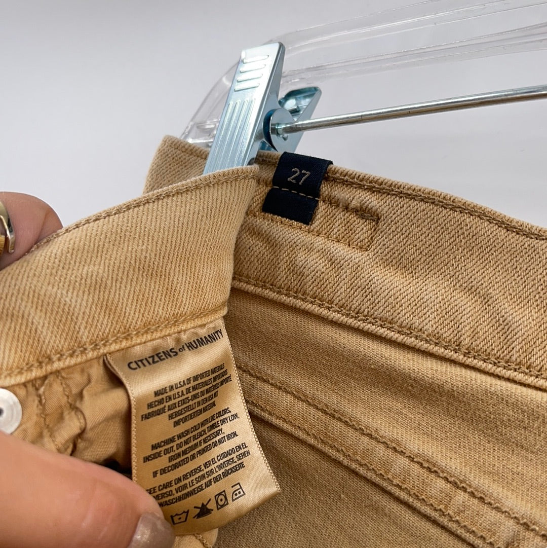 Citizens of Humanity Khaki/Sand Button Up Jeans (Size 27)