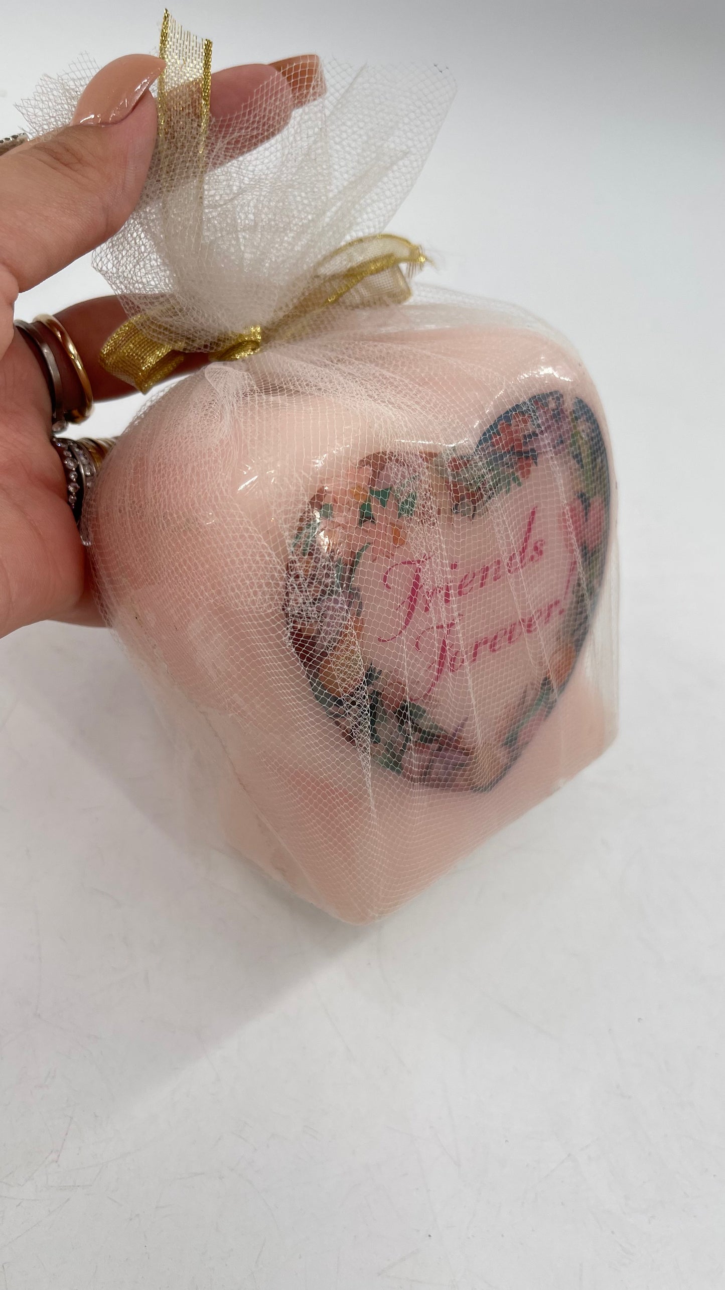Vintage Friends Forever Heart Candle