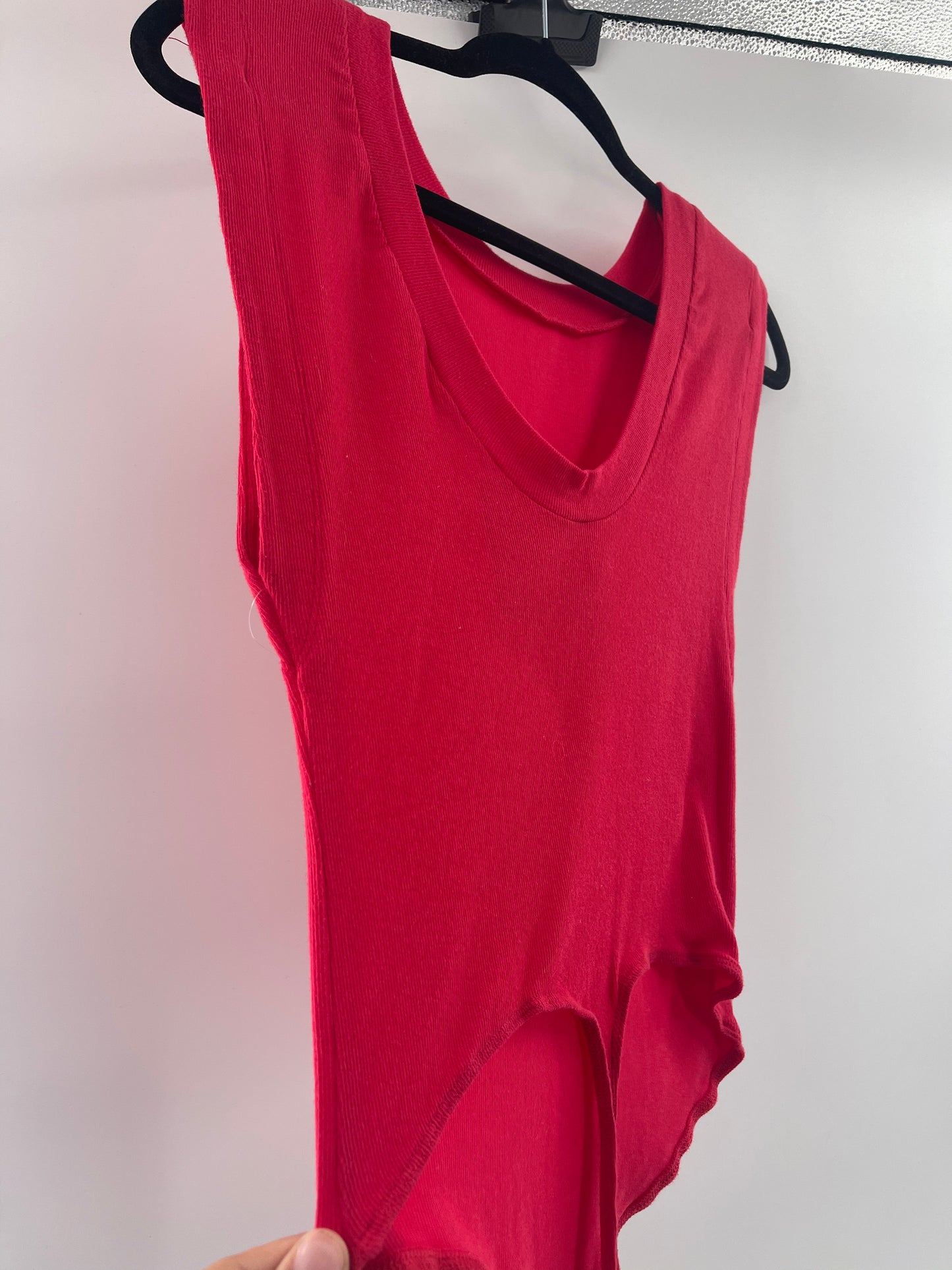 Intimately Free People “U” Shape Collar Red Bodysuit (Size XS)