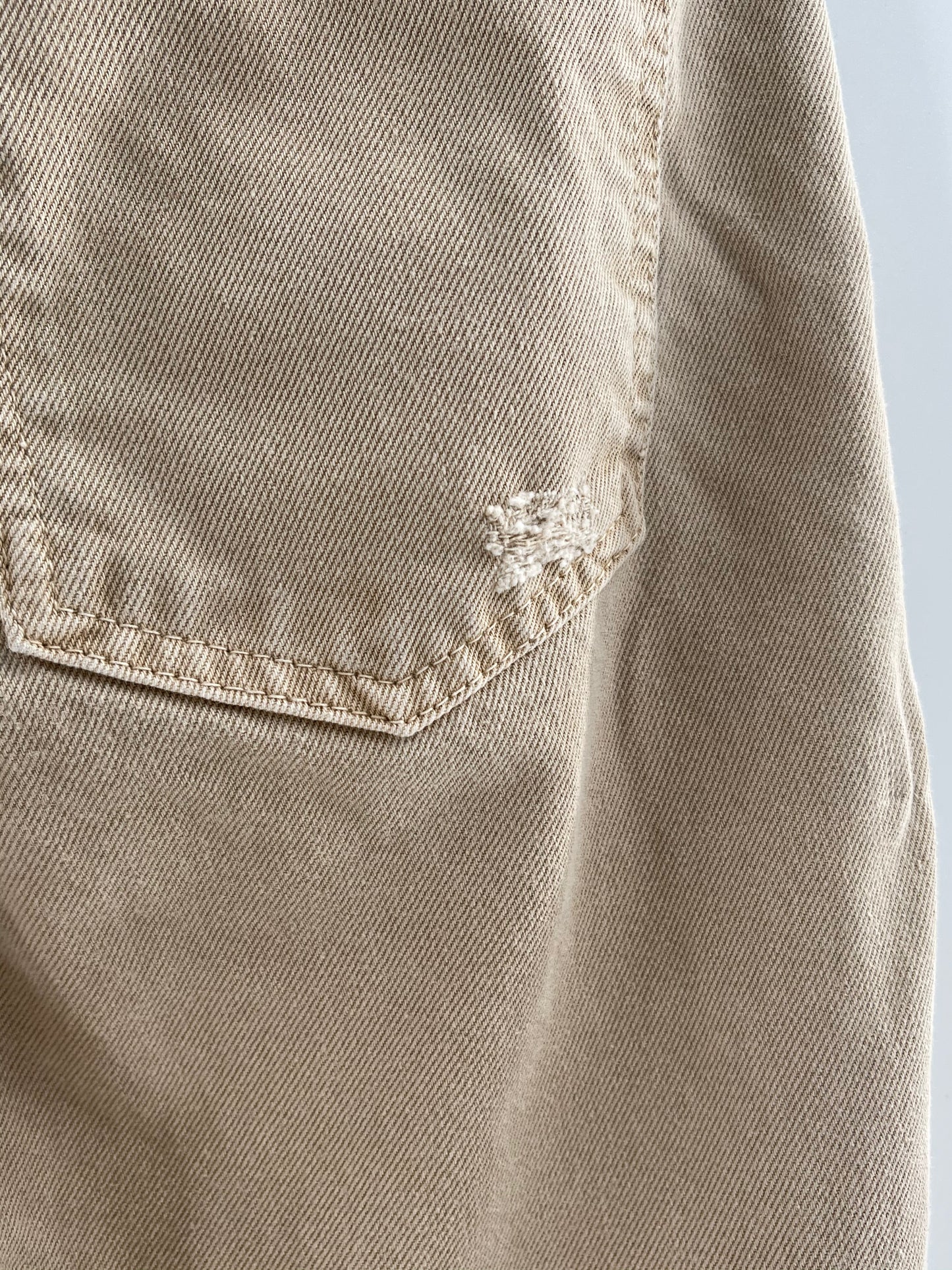Free People Beige Ripped Jeans (size 26)