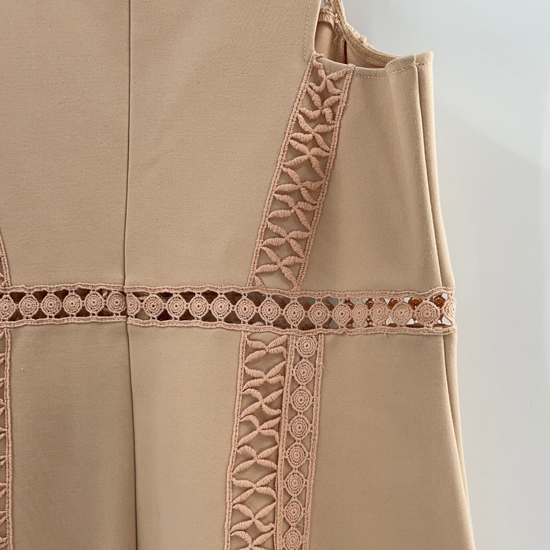 Blush Pink Lace Dress (Medium)