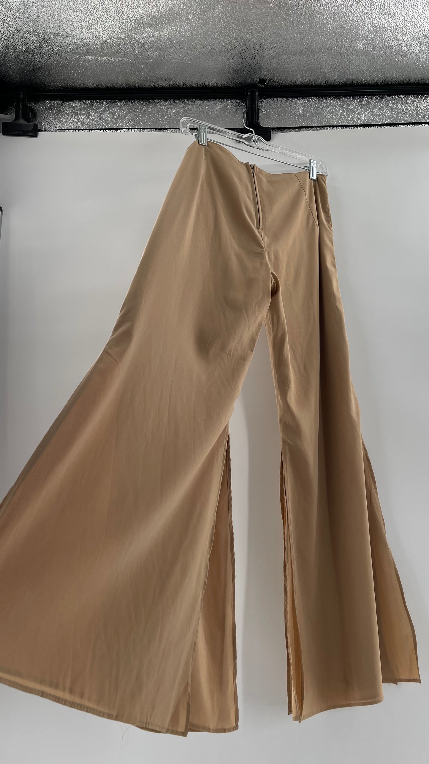 Vintage Tan Hotpants with Double Layered Hem (6/8)