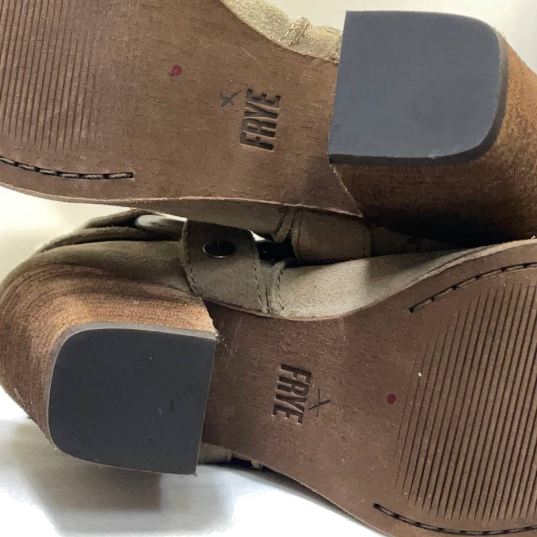 FRYE Suede Cream Boots