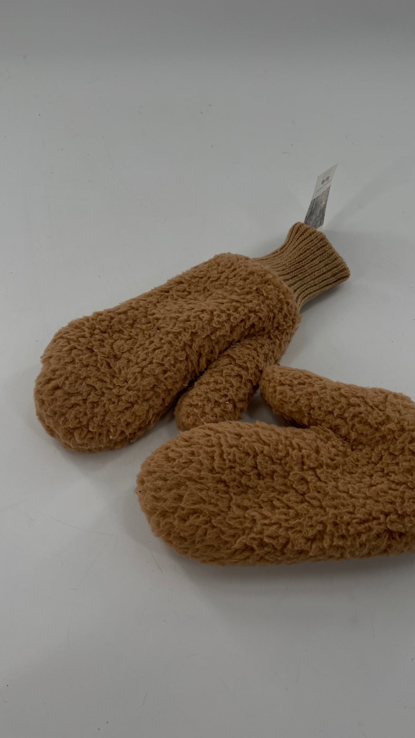 Urban Outfitters Brown Teddy/Sherpa Mittens