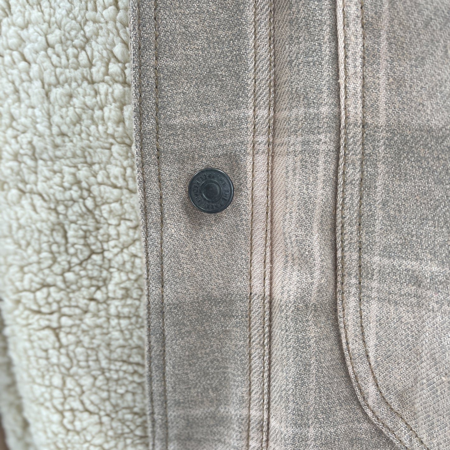 Free People Plaid Sherpa Jacket (M)