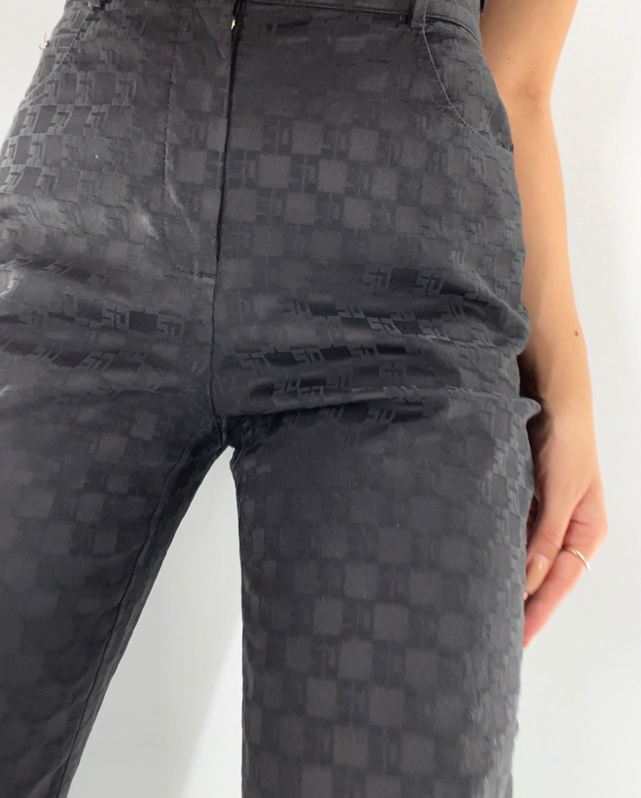Vintage Embossed All over Logo Pants (6)