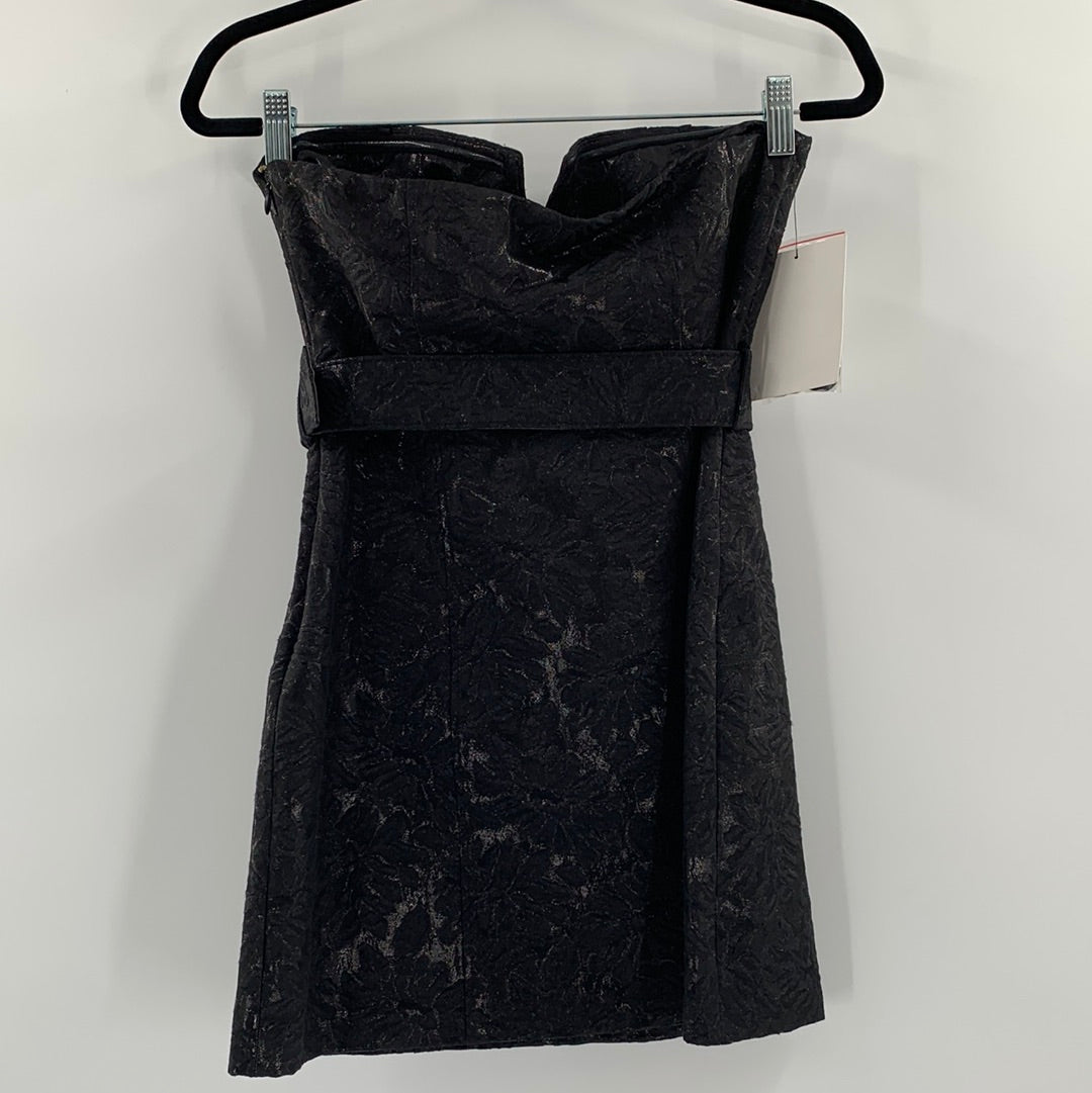 Free People Belted Brocade Mini Dress (4)