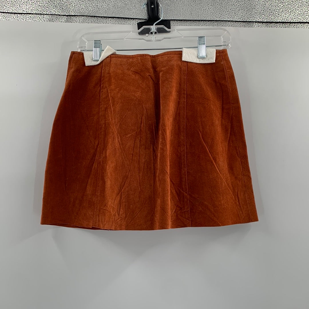 Urban Outfitters Burnt Orange Suede Skirt (Sz 29)