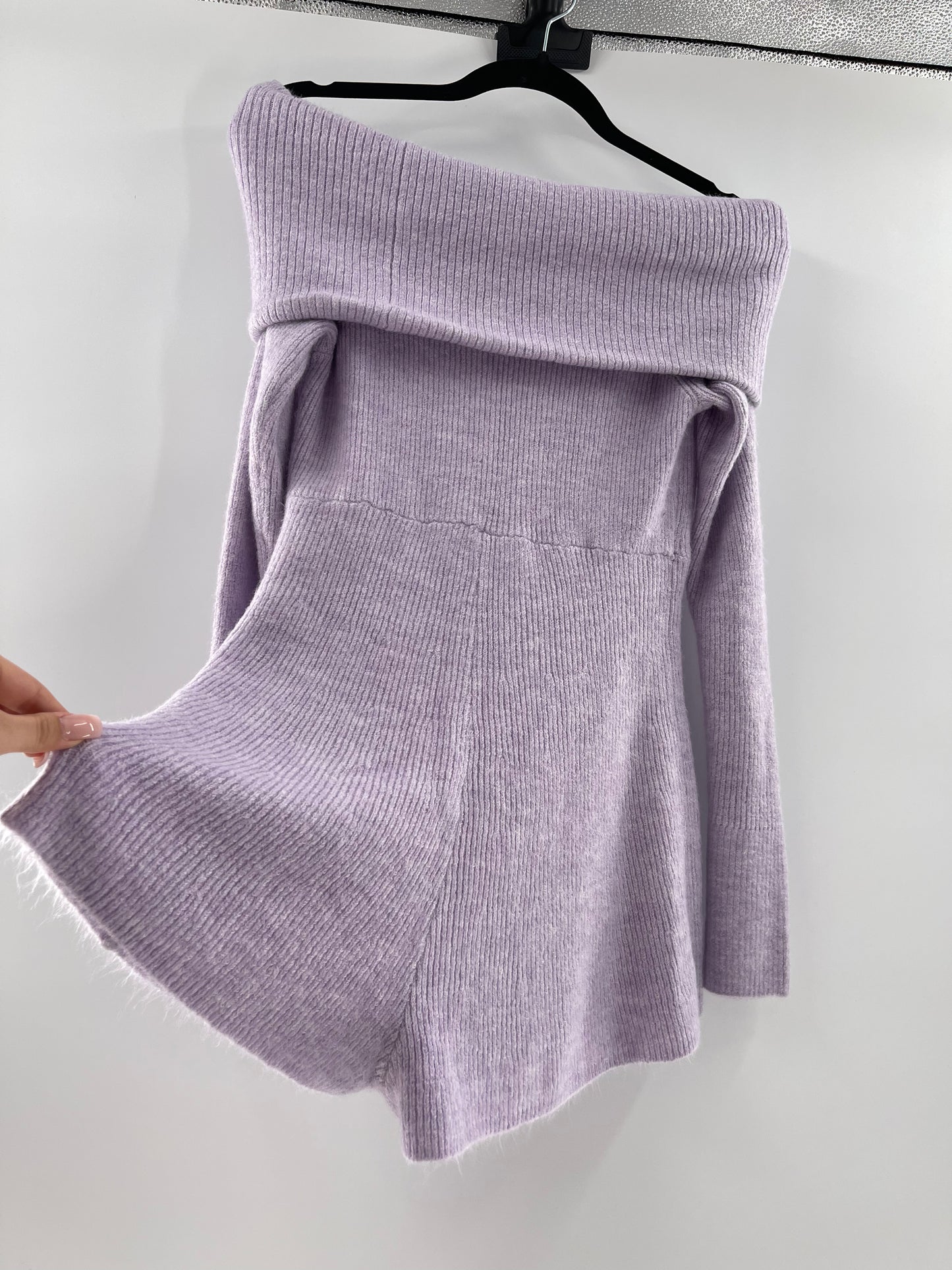 Urban Outfitters Lavendar Knit Playsuit (Large)