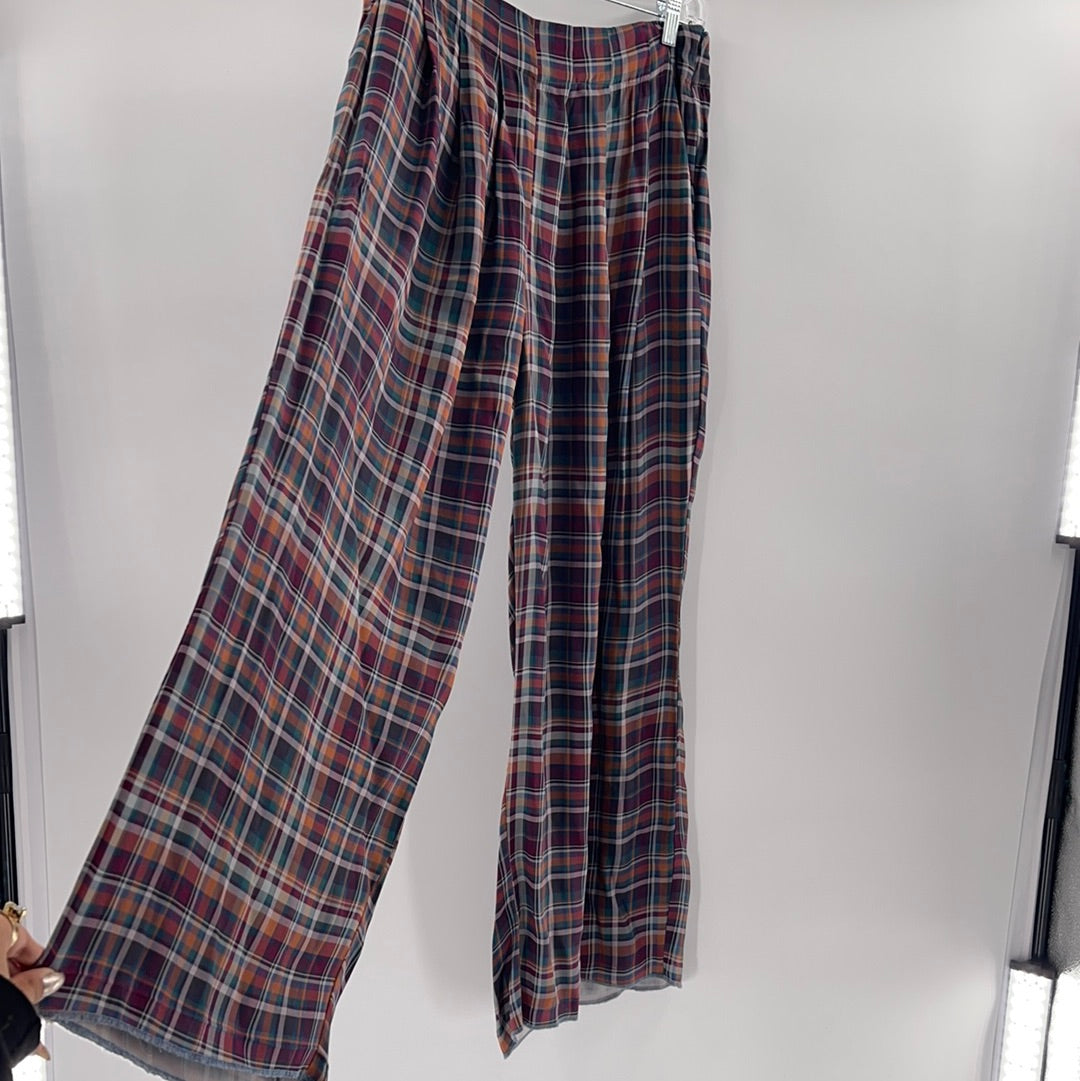 KACHEL x Anthropologie Plaid Wide Leg (Sz 8)