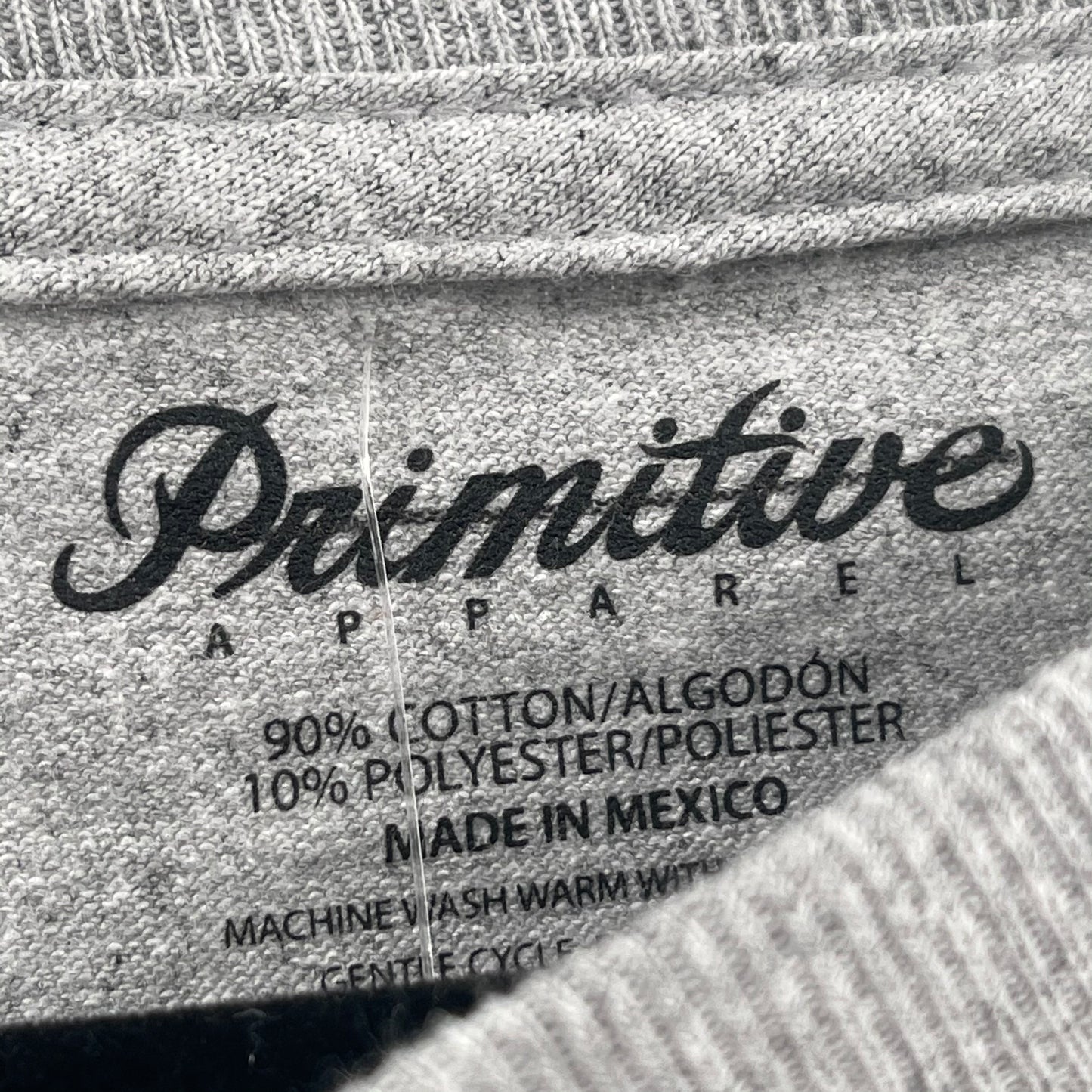 Primitive Light Gray Short Sleeve T-Shirt With “P” Logo (Size XL)