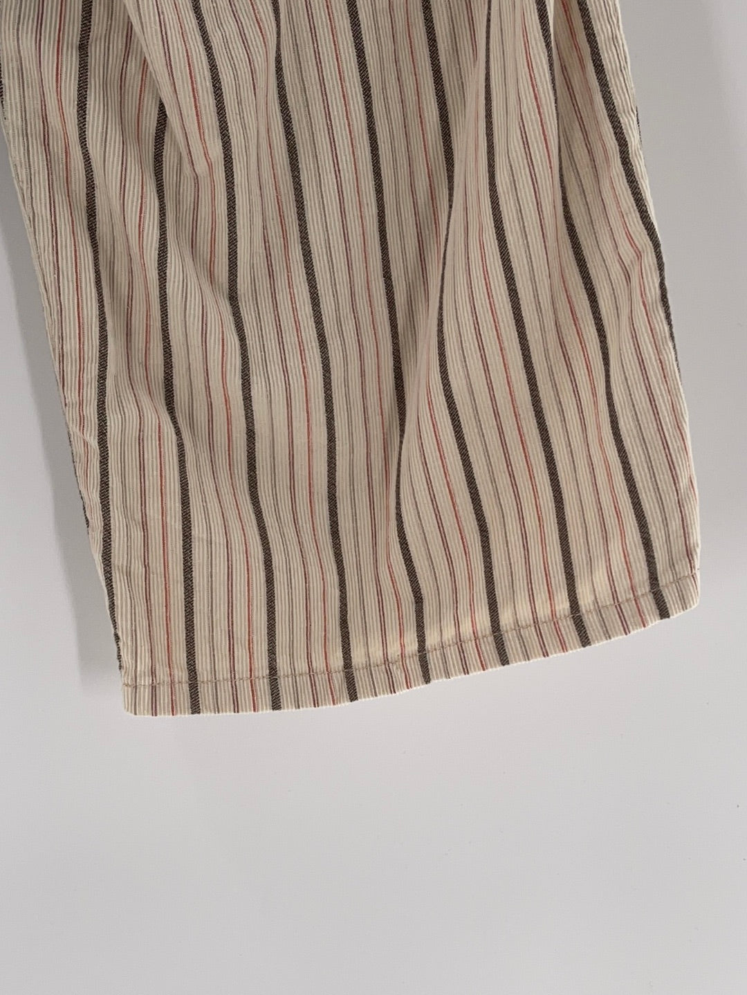 Urban Outfitters Corduroy Neutral Pink + Brown Striped Pants (Size 12 /UK 16)