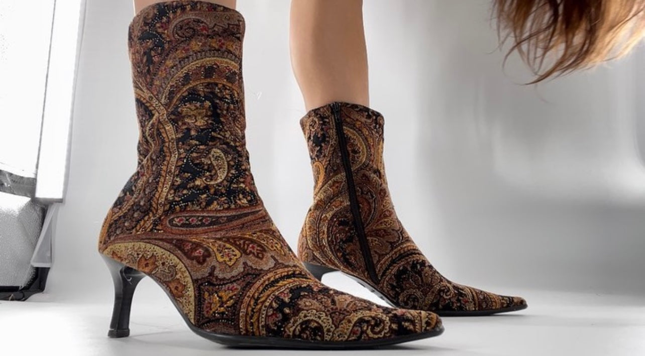 Paisley Pointed Booties (9)
