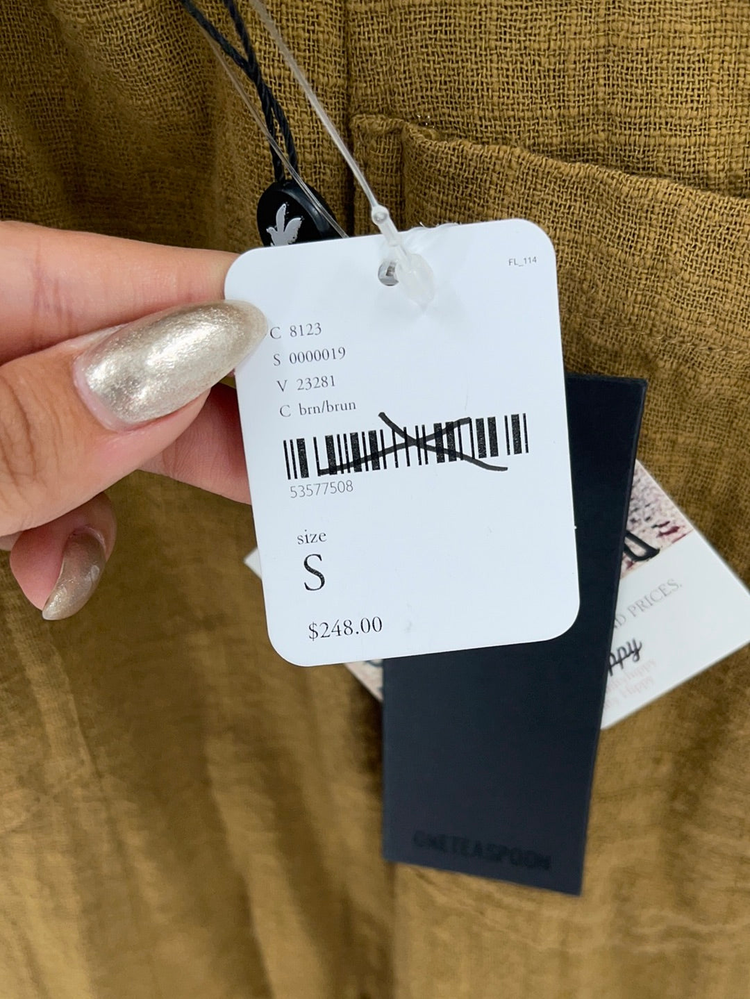 Free People - One Teaspoon - Tobacco Long Sleeve Embroidered Laser Cut Details Adjustable Drawstring Waist Line With Side Pockets Backless Jumpsuit (Size Small) - WITH TAG -