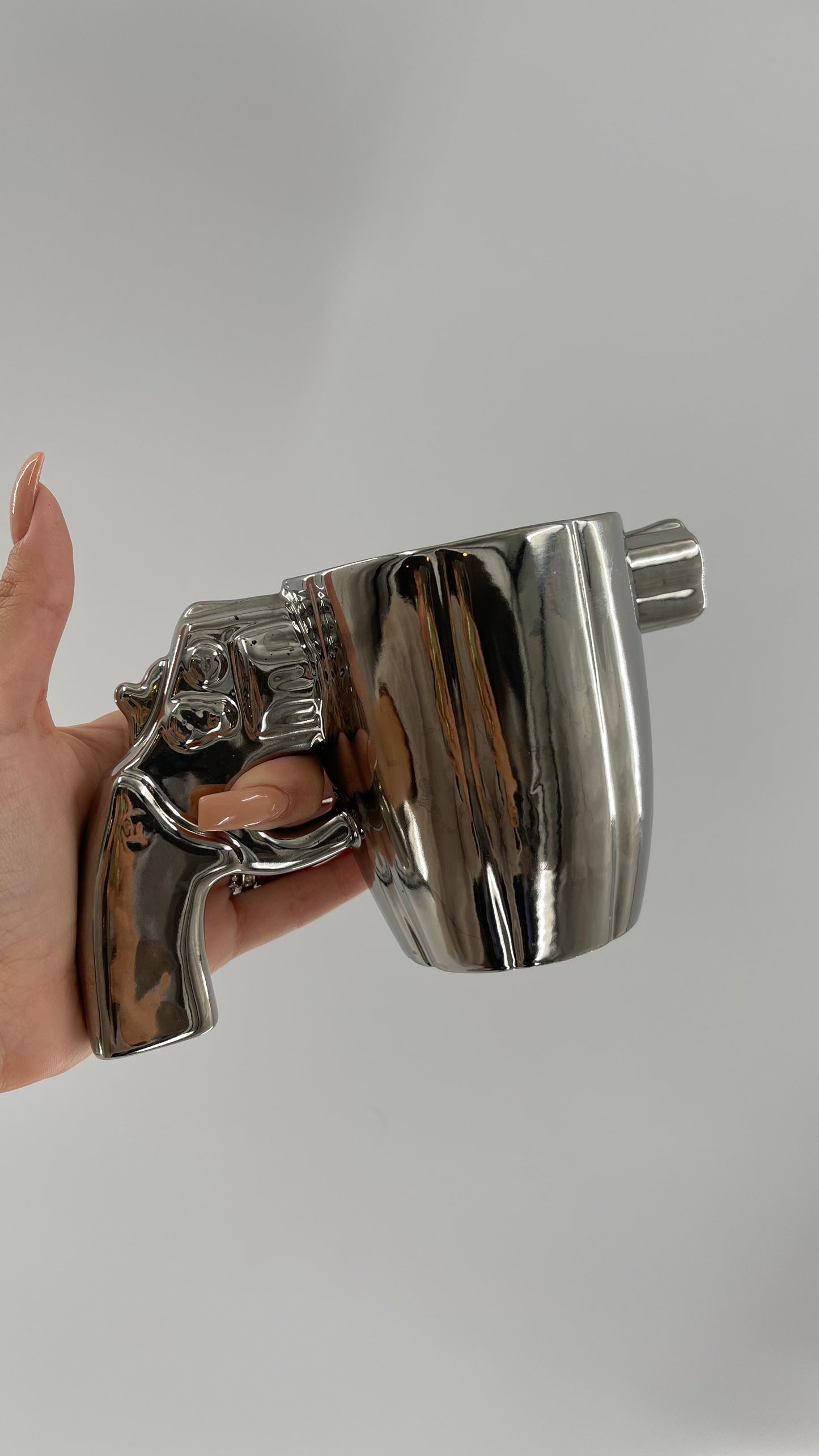 Chrome/Platinum Pistol Mug