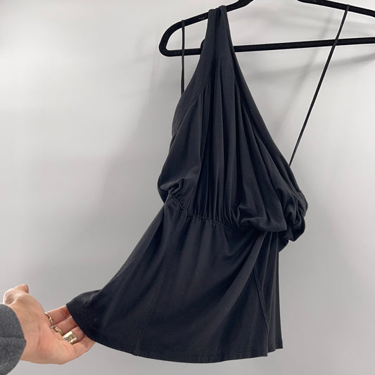 Free People Black One Shoulder Tank (M)