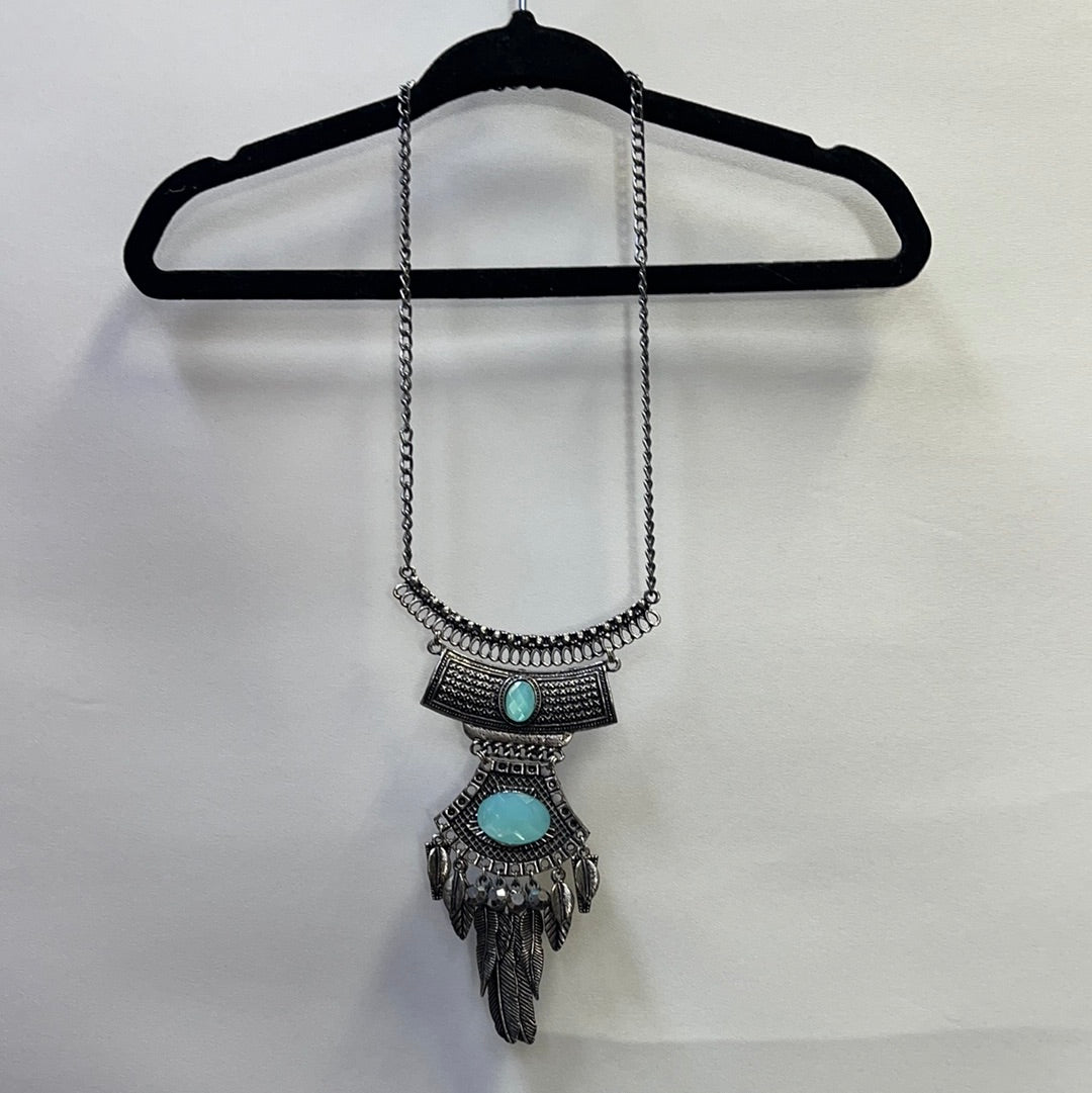 Gunpowder Grey Bohemian Necklace