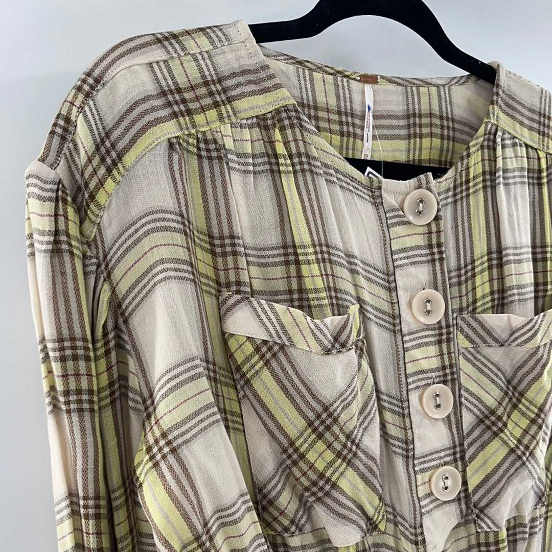Free People Cropped Flannel (XS)