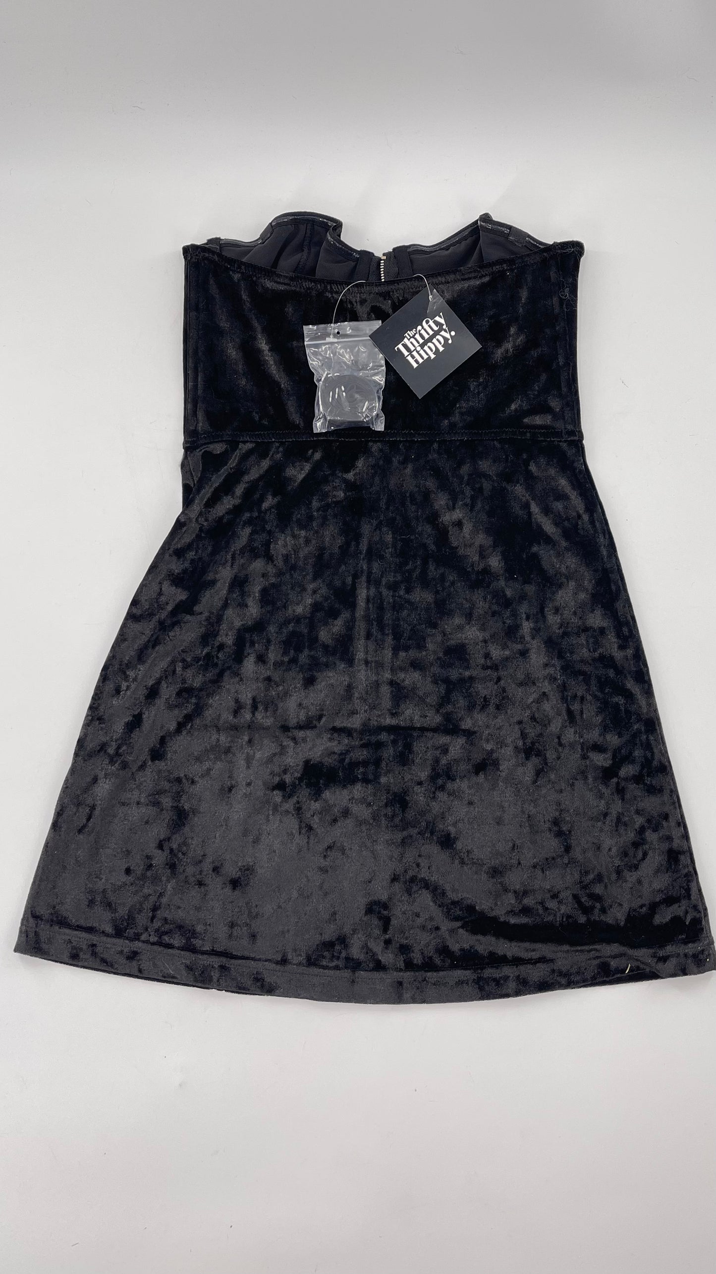 Black Urban Outfitters Zip Front Corset Dress (Large)