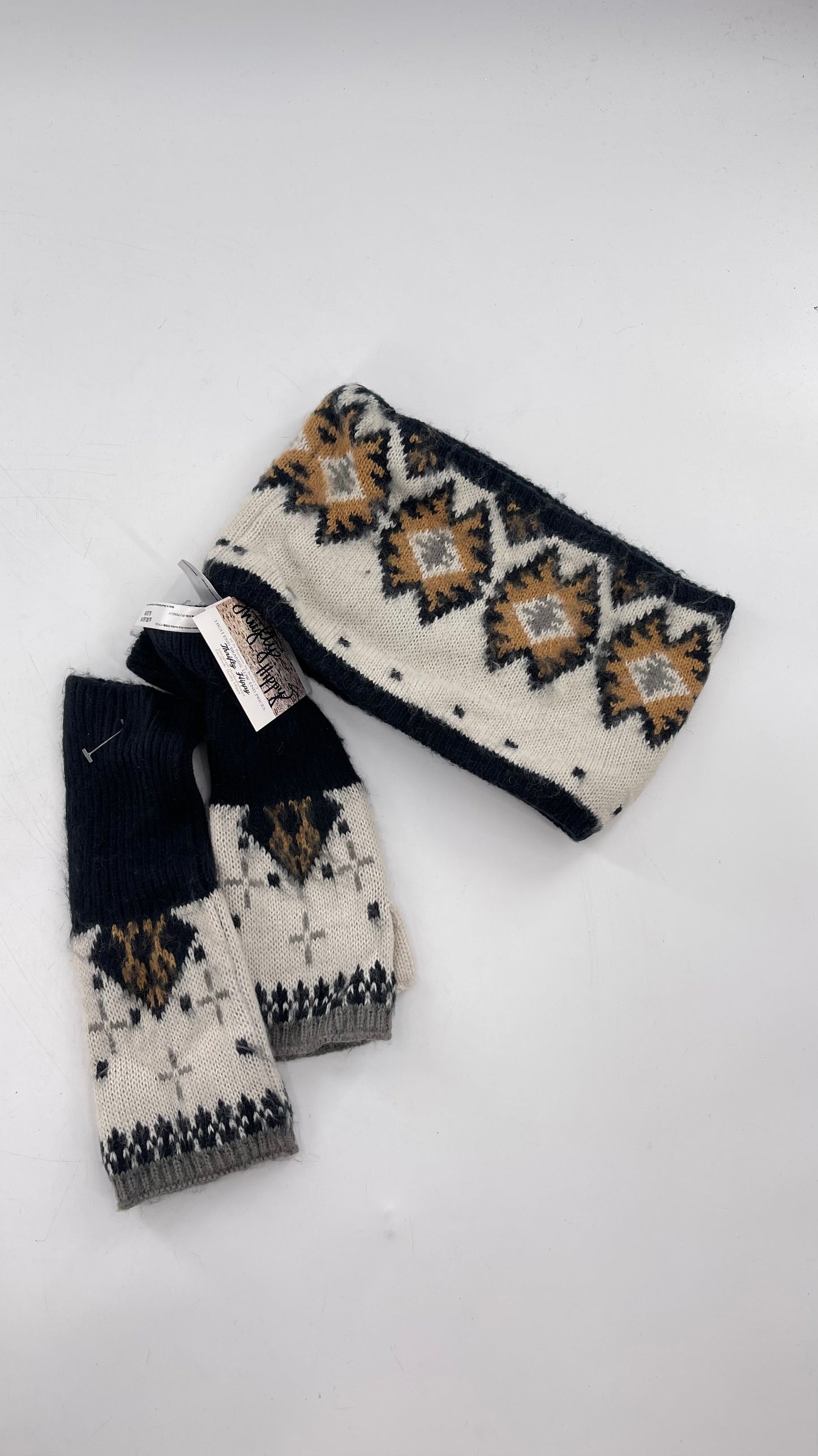 Urban Outfitters Knit Headband and Mitten Set