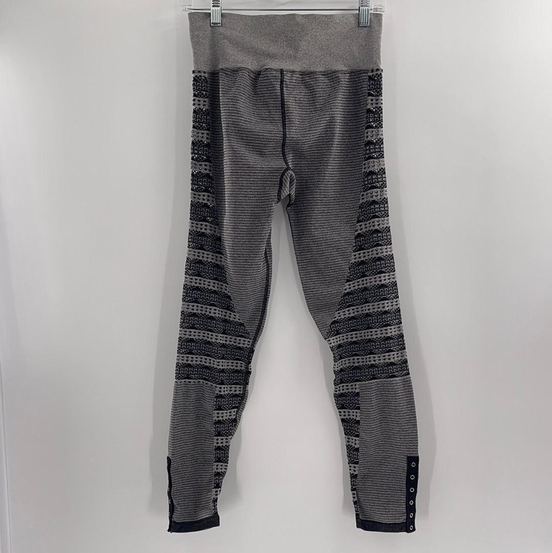 Free People Movement Grey/Black Leggings