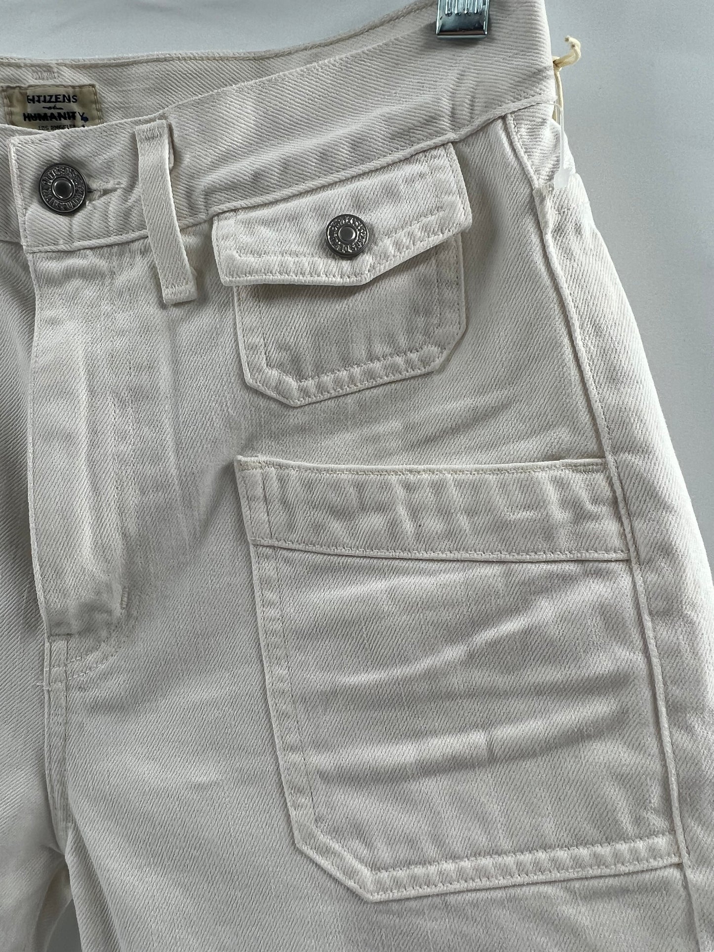 Citizens of Humanity White Zip Up Multi Pocket Jeans (size 26)